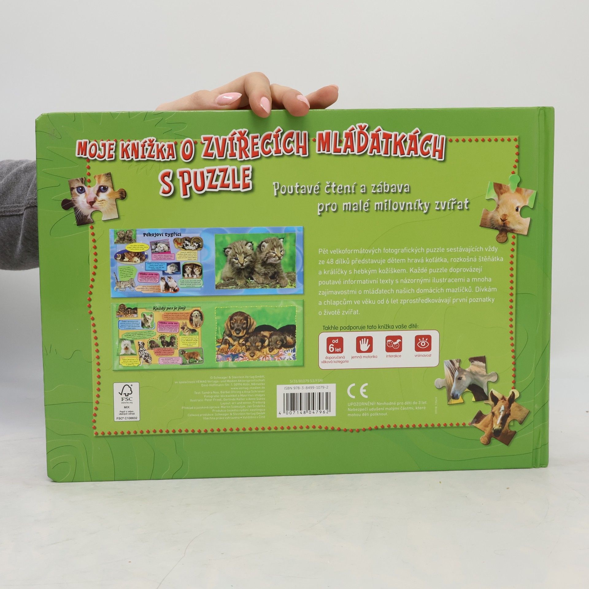 Sandra Noa Moje knížka o zvířecích mláďátkách s puzzle