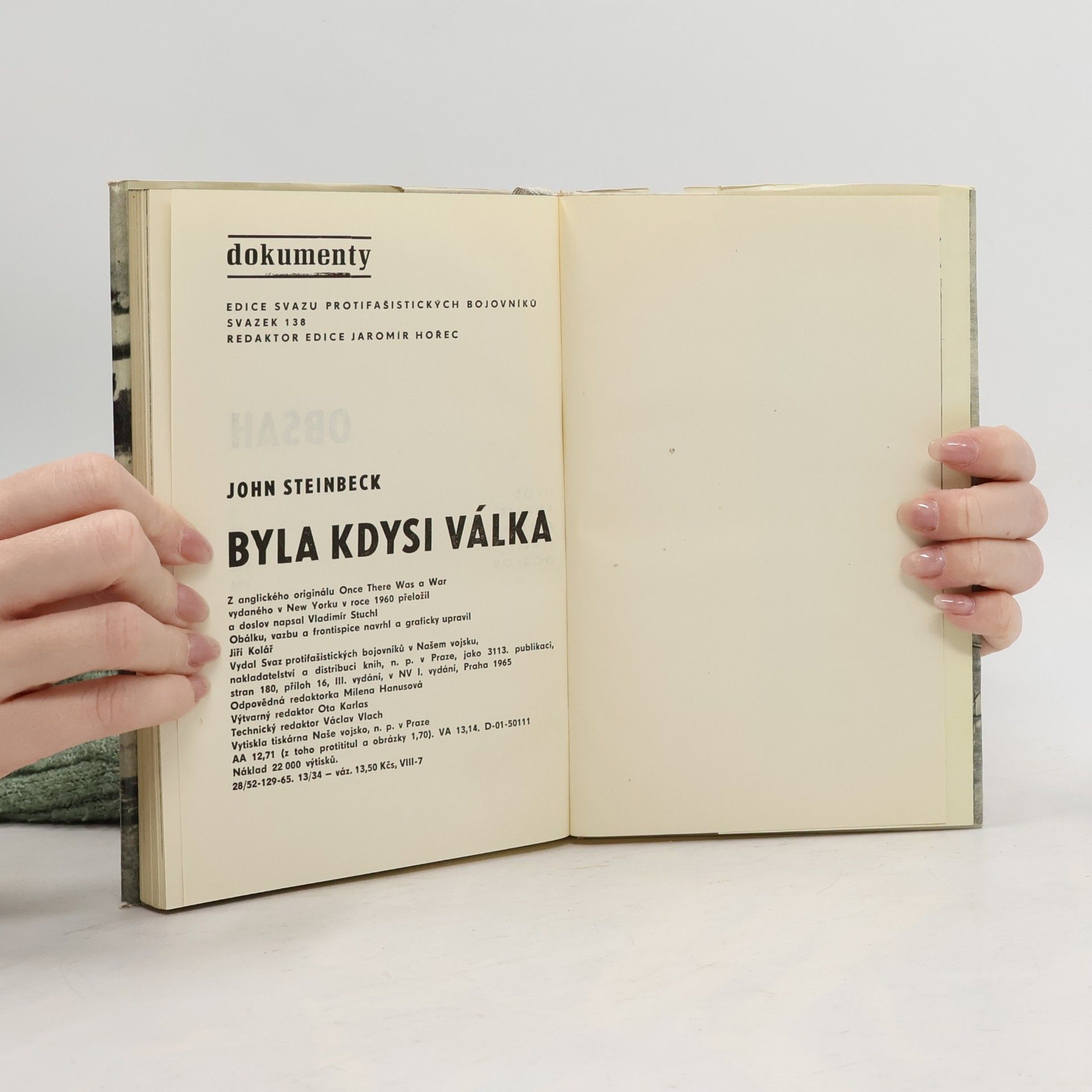 John Steinbeck Byla kdysi válka