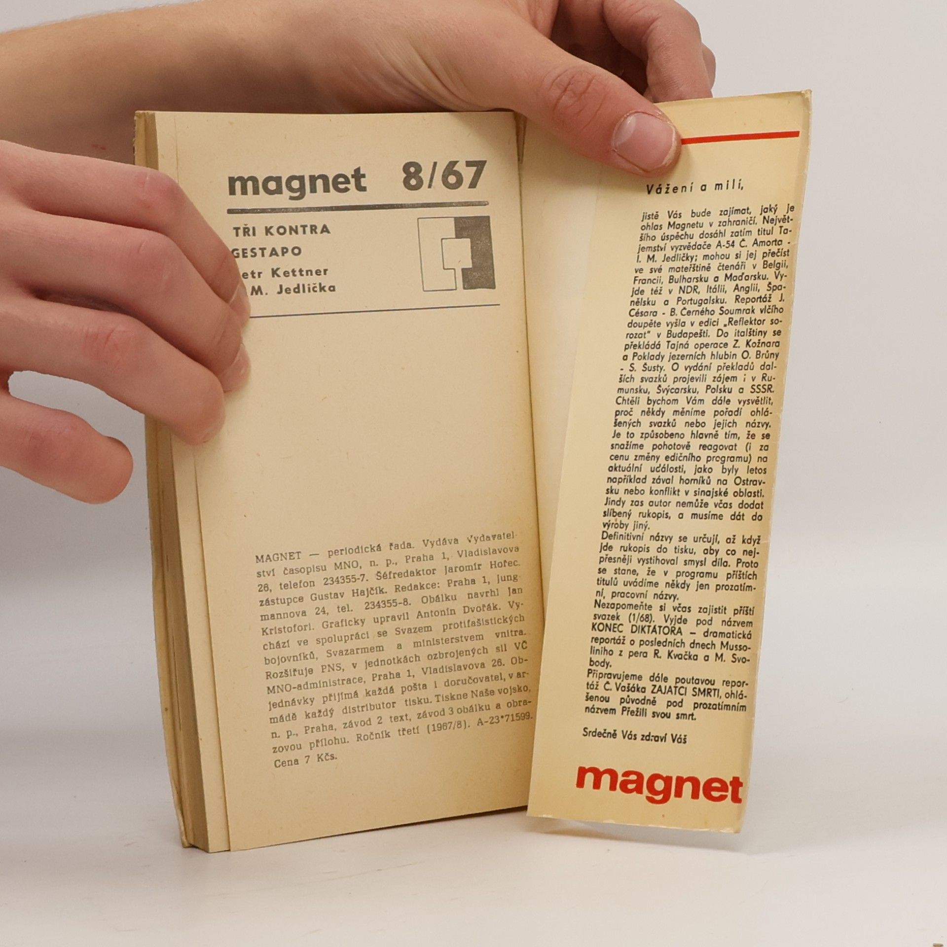 Petr Kettner Tři kontra gestapo. Magnet 8/67