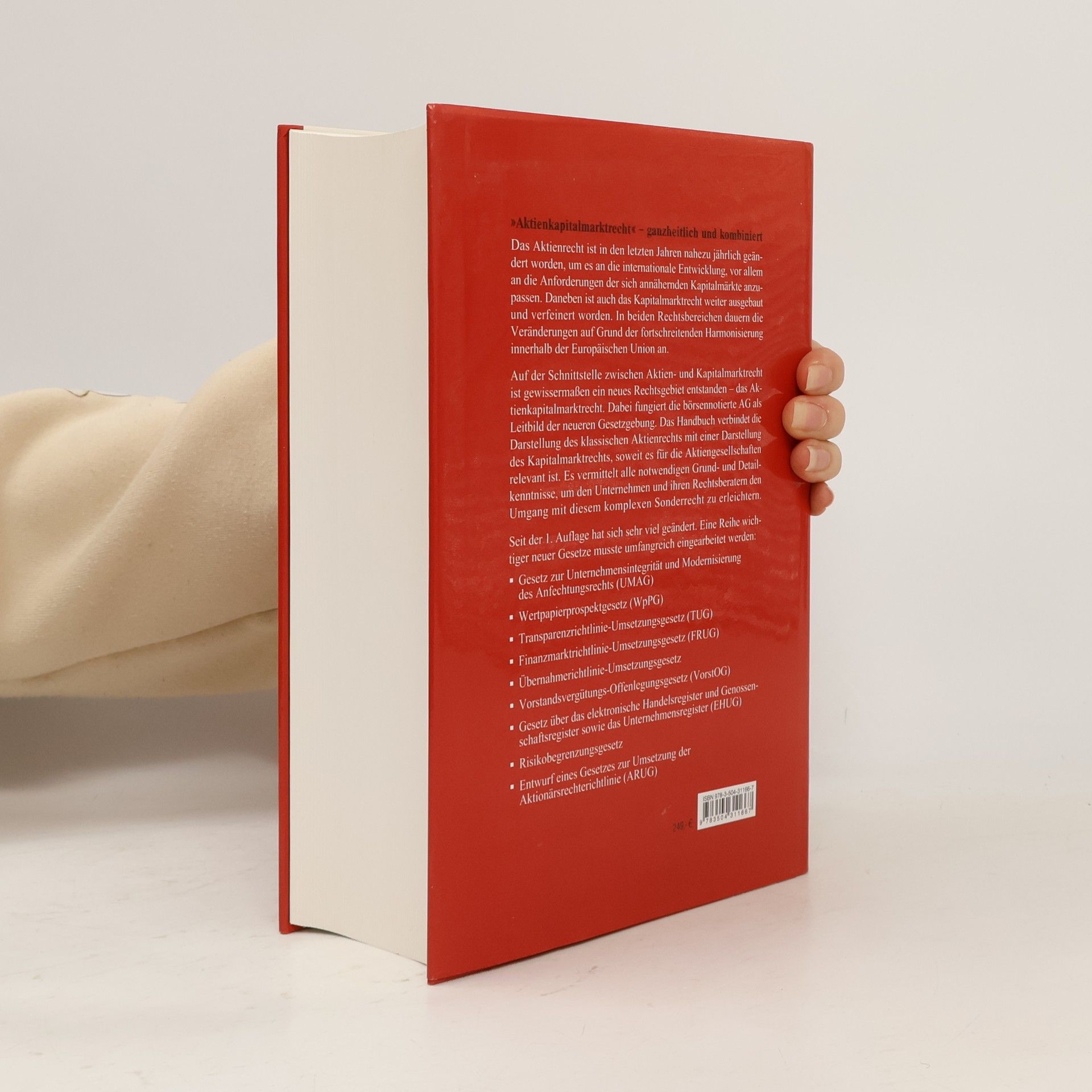 Reinhard Marsch-Barner Handbuch börsennotierte AG - 2. Auflage