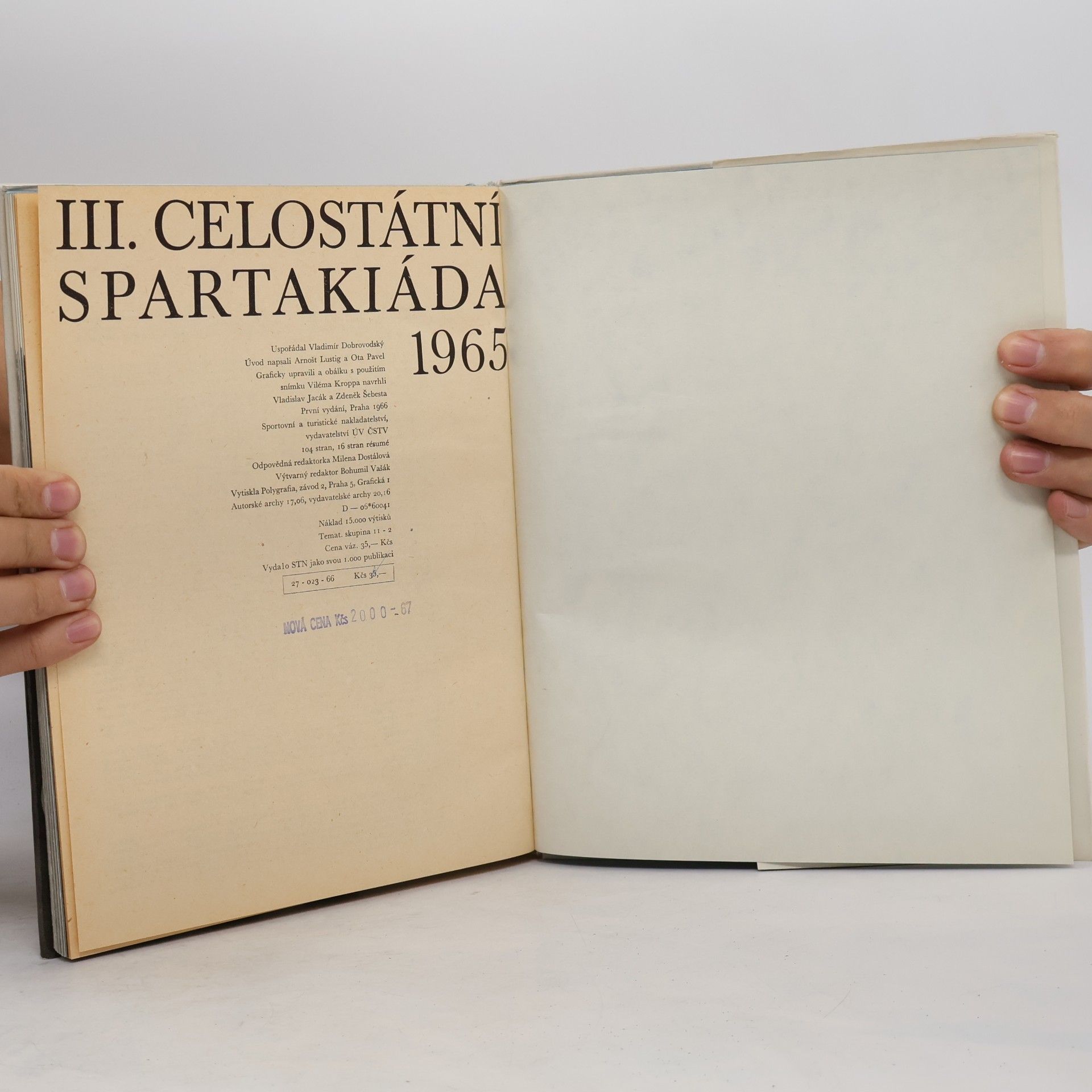 Arnošt Lustig III. celostátní spartakiáda 1965
