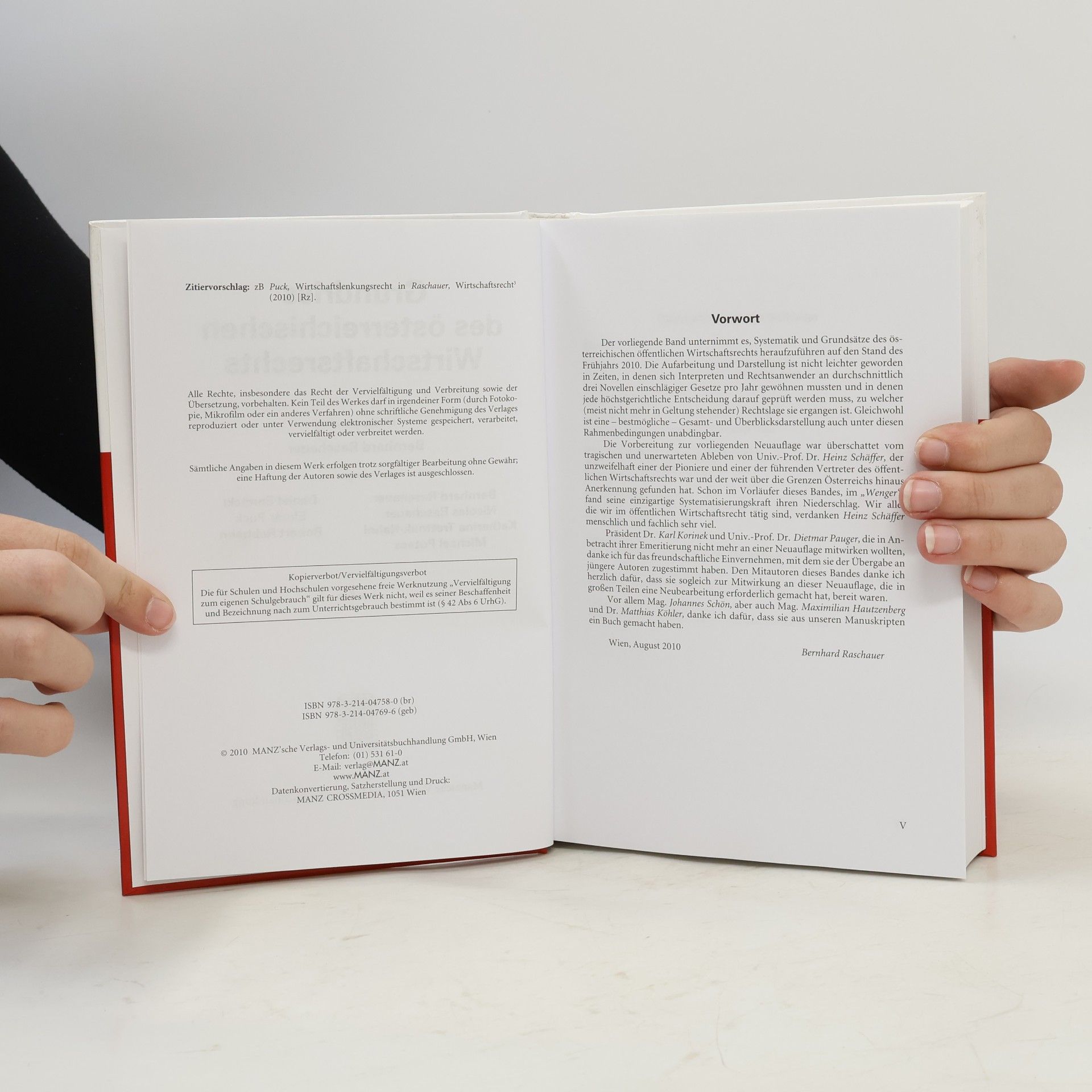 Raschauer Grundriss des österreichischen Wirtschaftsrechts