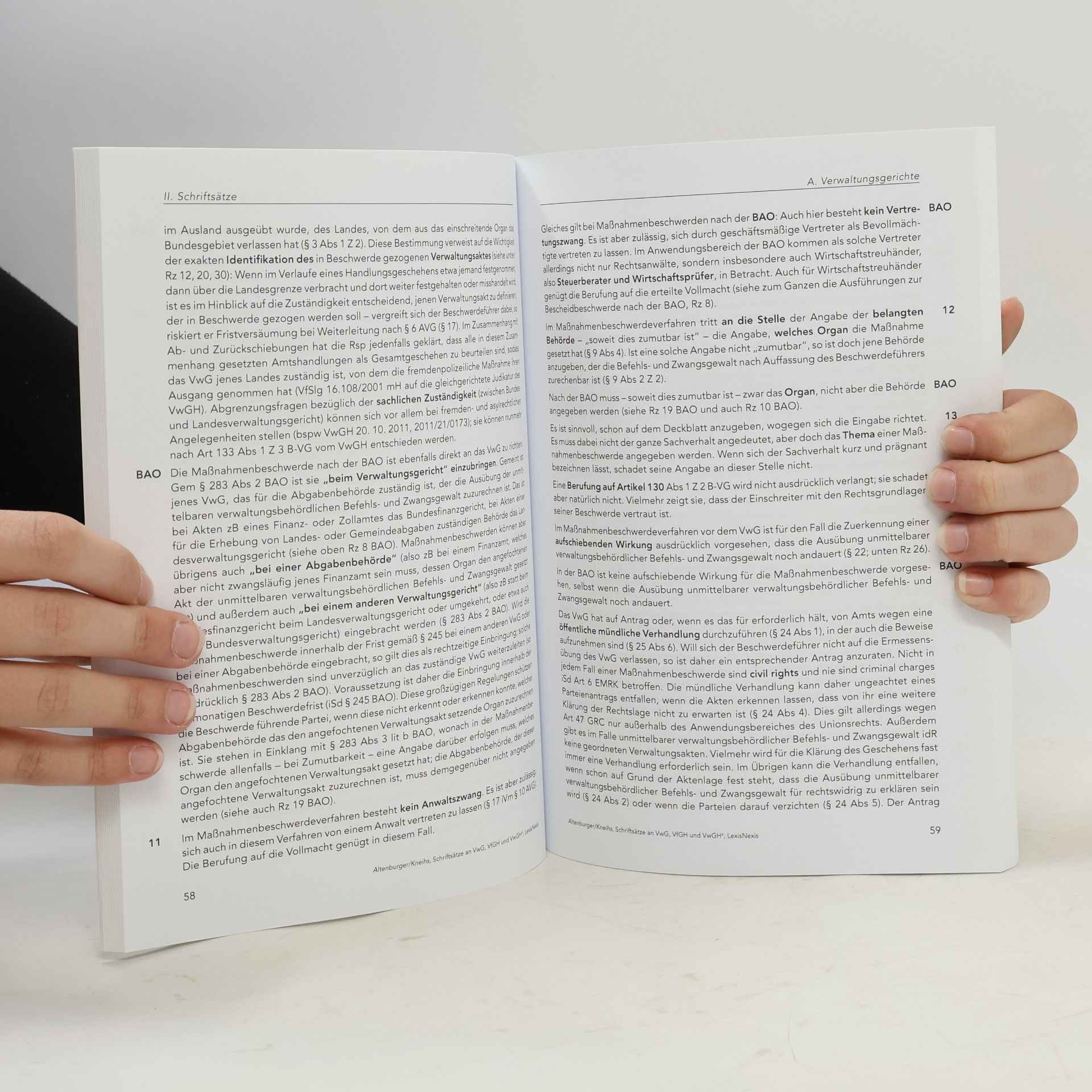 Dieter Altenburger Rechtspraxis: Schriftsätze an VwG, VfGH und VwGH