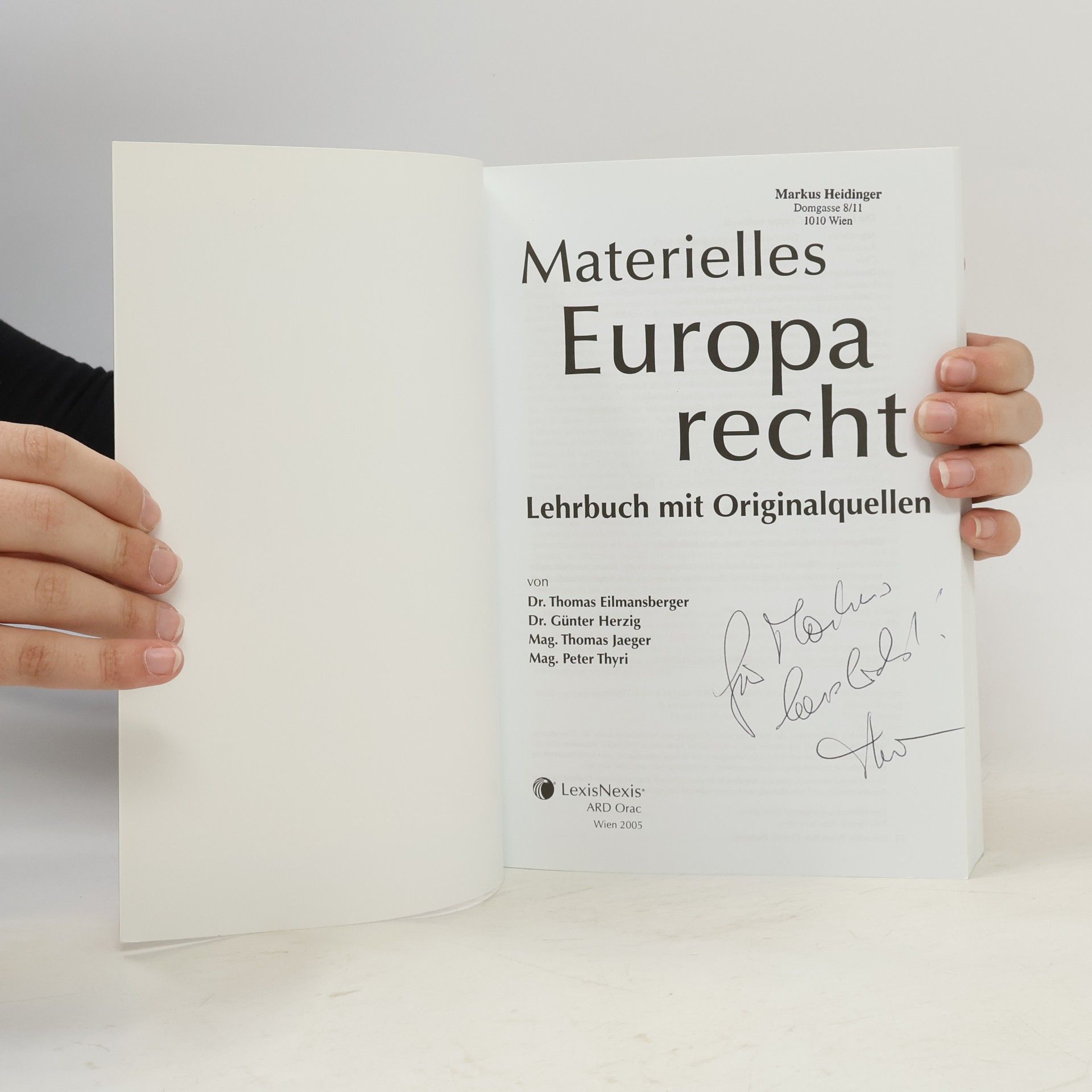 Thomas Eilmansberger Materielles Europarecht