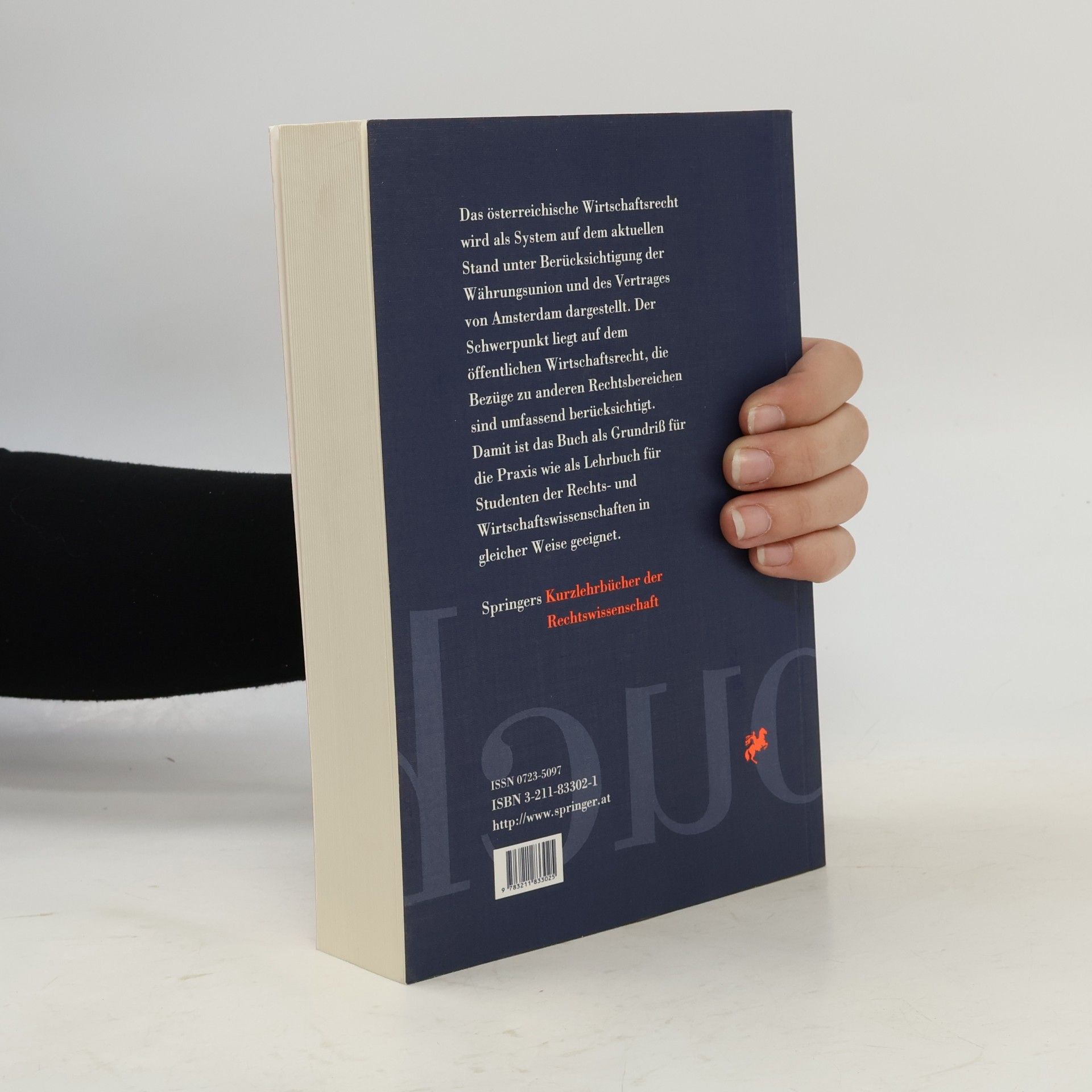 Bruno Binder Springers Kurzlehrbücher der Rechtswissenschaft: Wirtschaftsrecht: Zweite, überarbeitete und aktualisierte Auflage