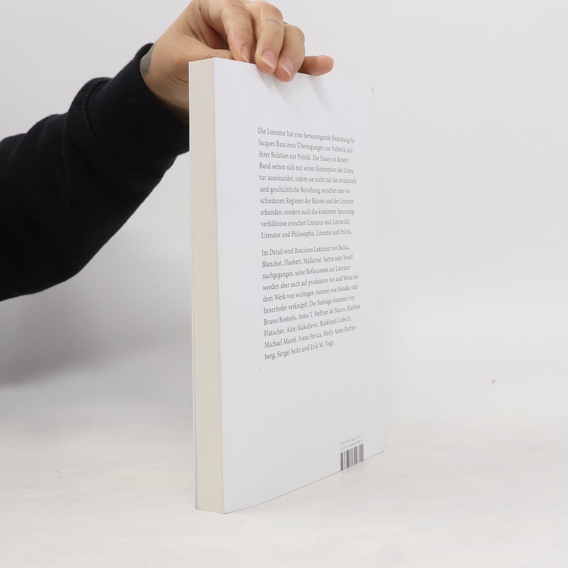 Erik M. Vogt Jacques Rancière und die Literatur
