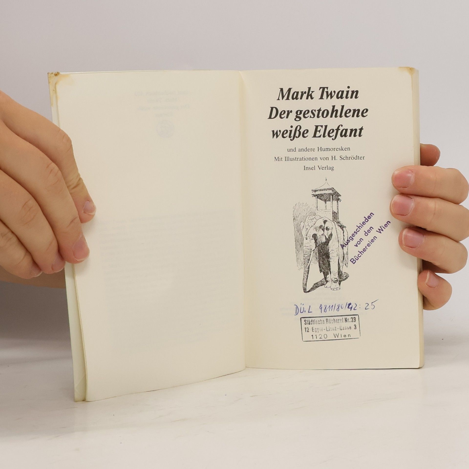 Mark Twain Der gestohlene weisse Elefant und andere Humoresken
