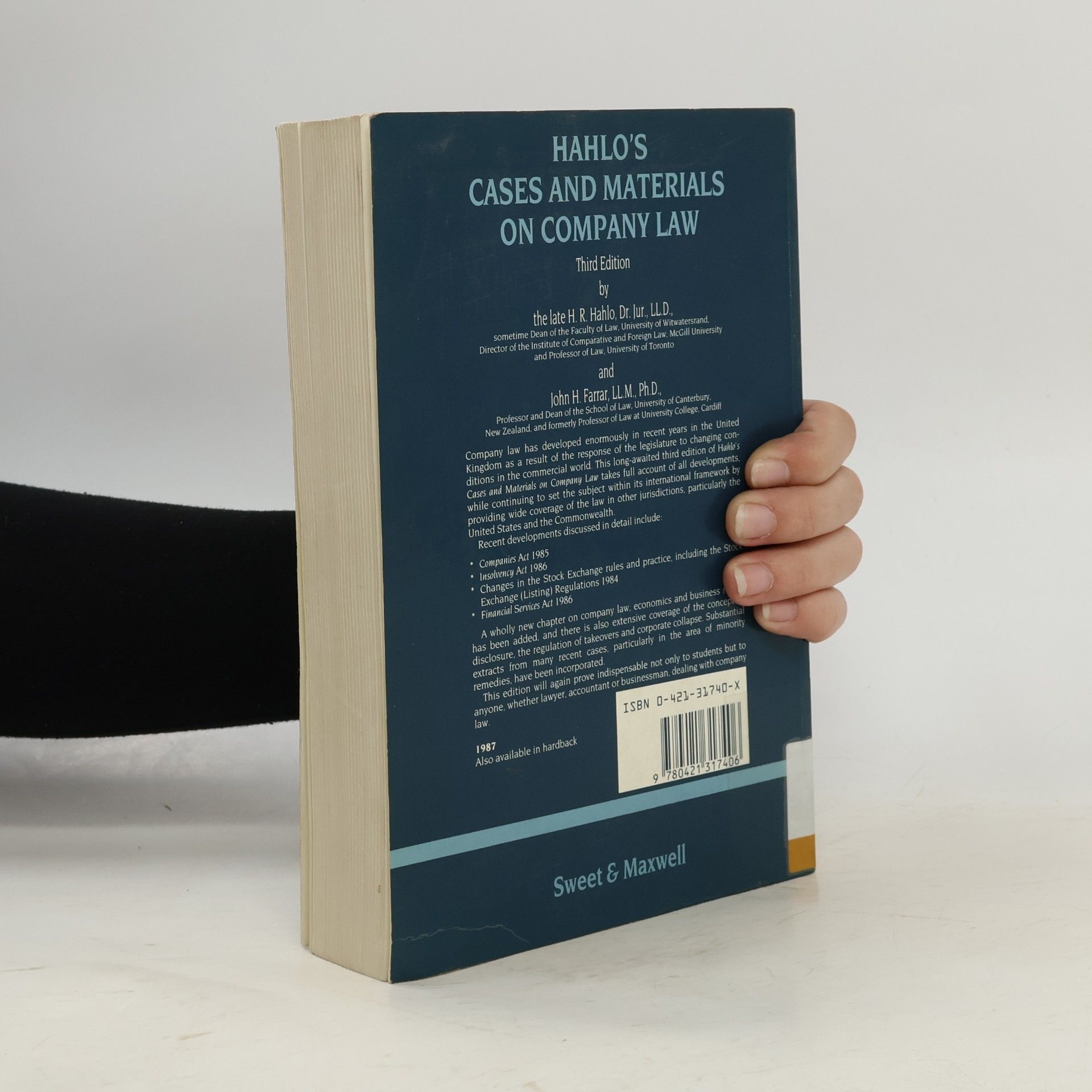 H. R. Hahlo Hahlo's Case and Materials on Company Law: Third Edition
