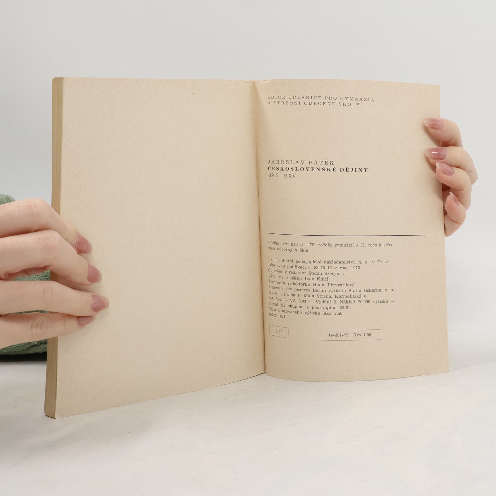 Collectif d'auteurs Československé dějiny (1918-1939)