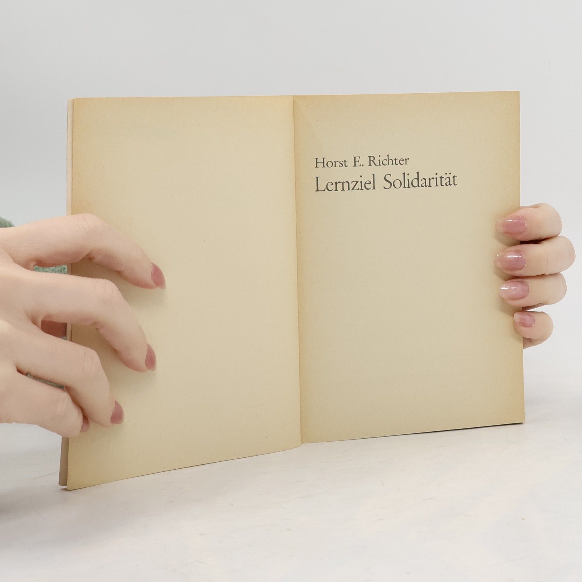 Horst E. Richter Lernziel Solidarität