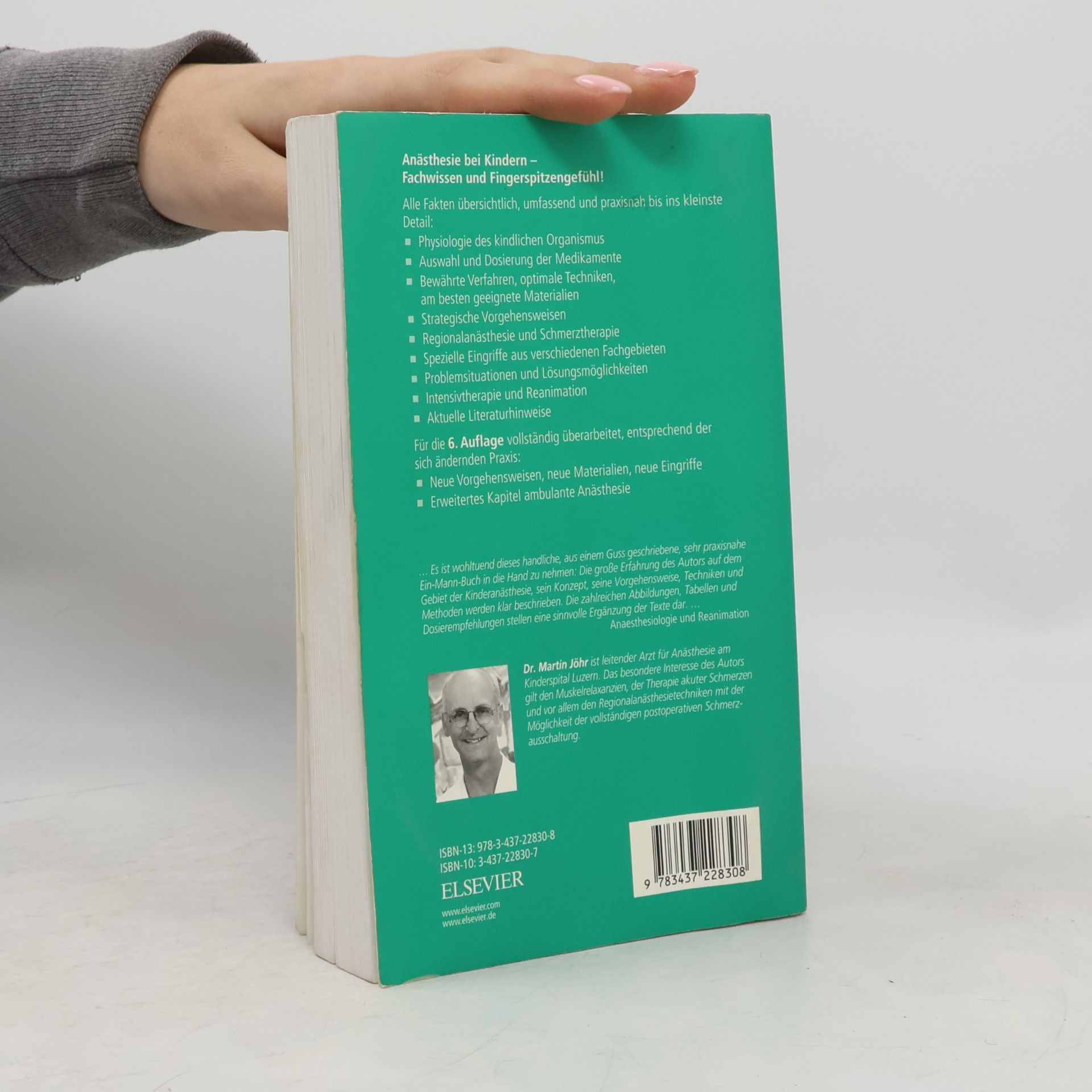 Martin Jöhr Kinderanästhesie - 6. Auflage