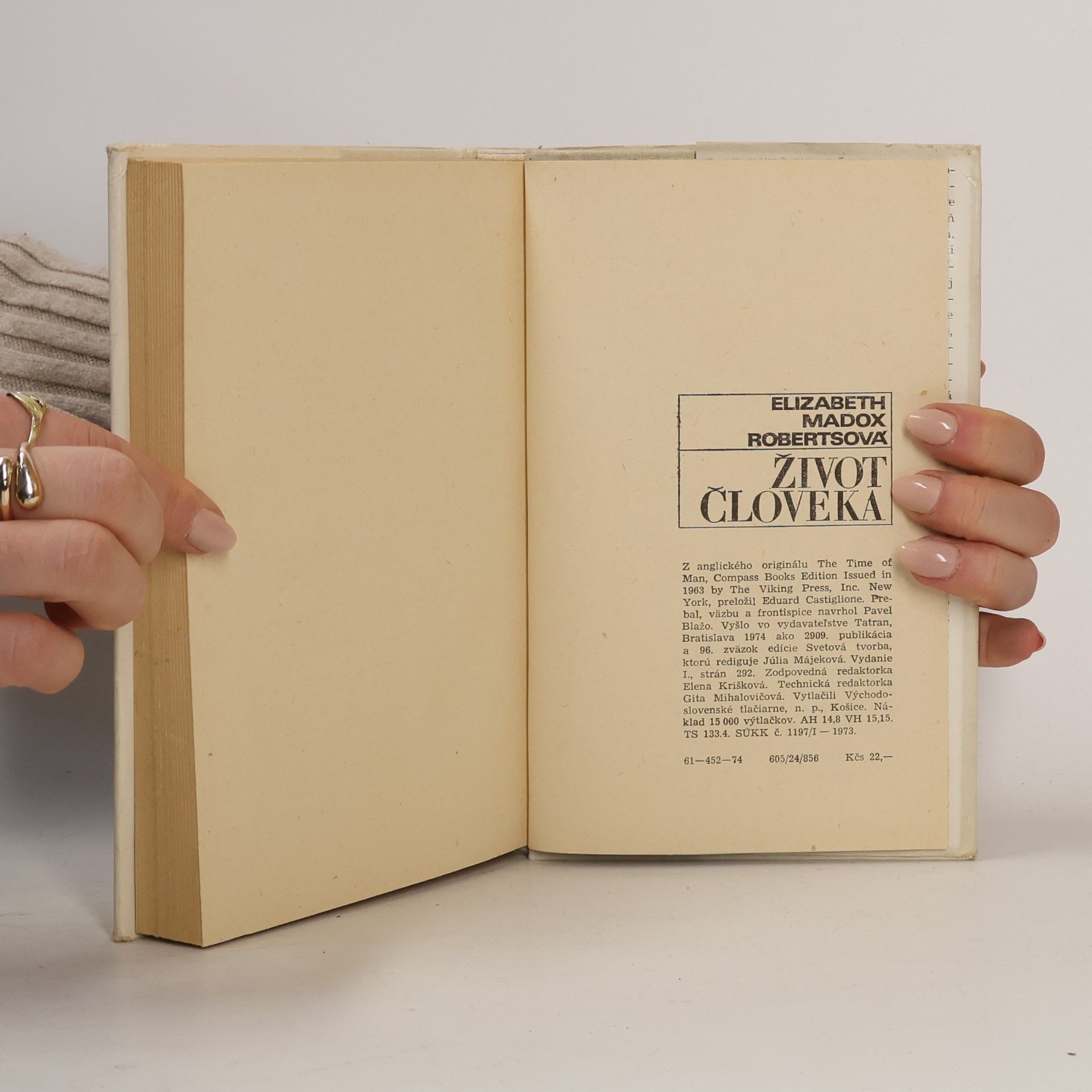 Elizabeth Madox Roberts Život človeka