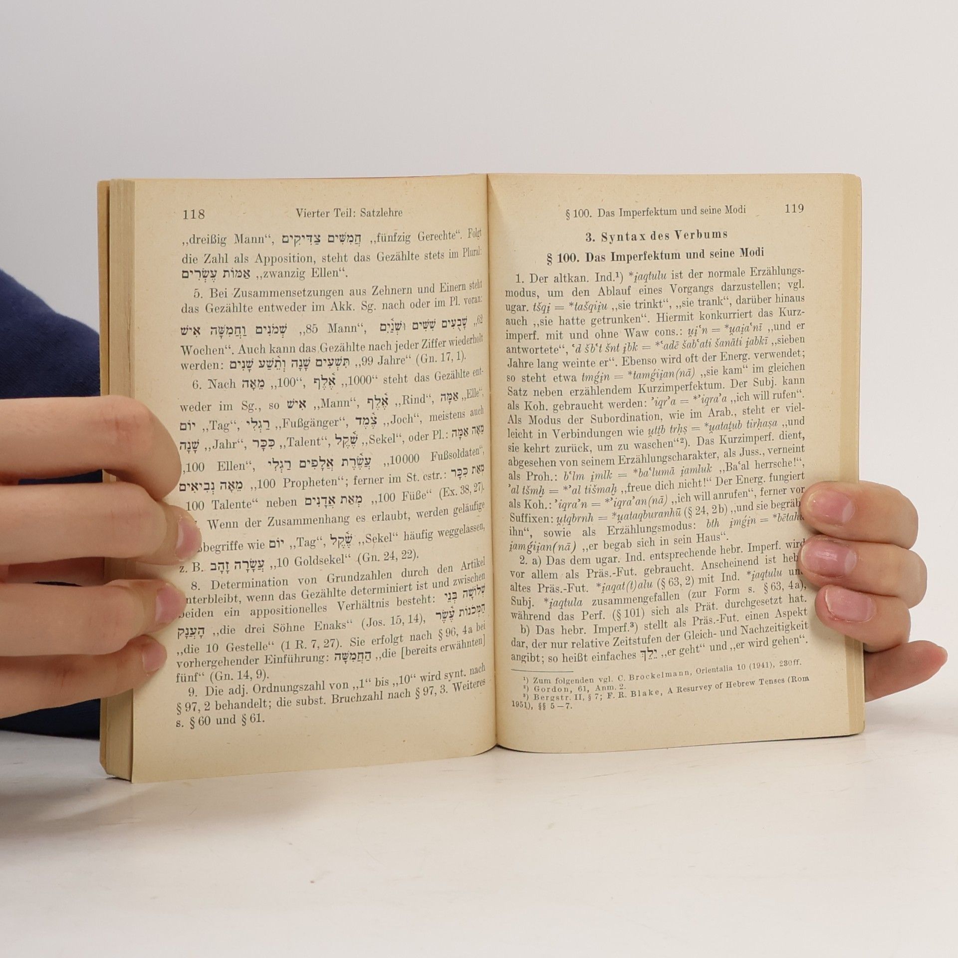 Rudolf Hermann Meyer Hebräische Grammatik II. Formenlehre II. Syntax und Flexionstabelle