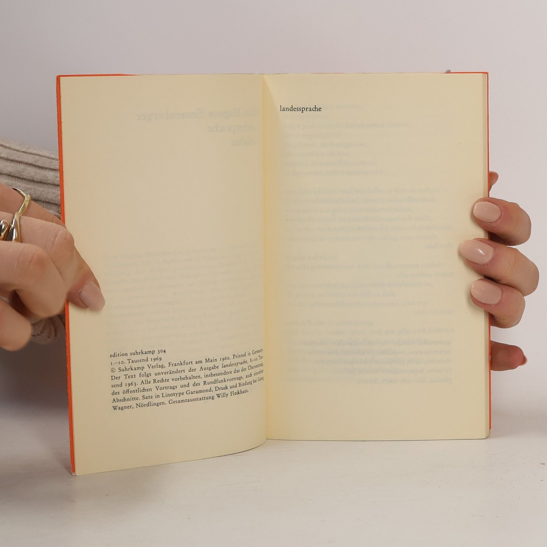 Hans Magnus Enzensberger Landessprache