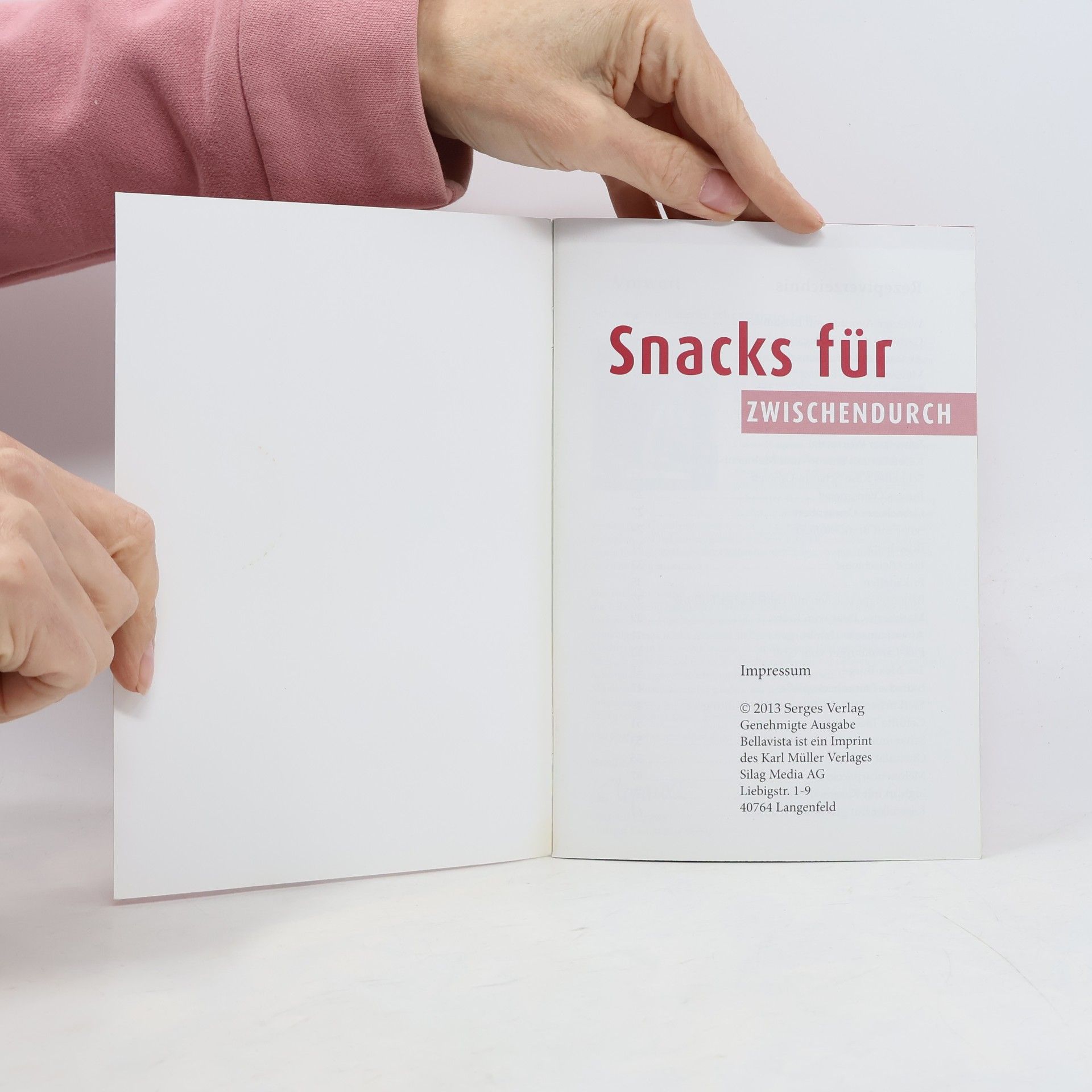 Bellavista Kochbuch "lecker und einfach" - Snacks für Zwischendurch