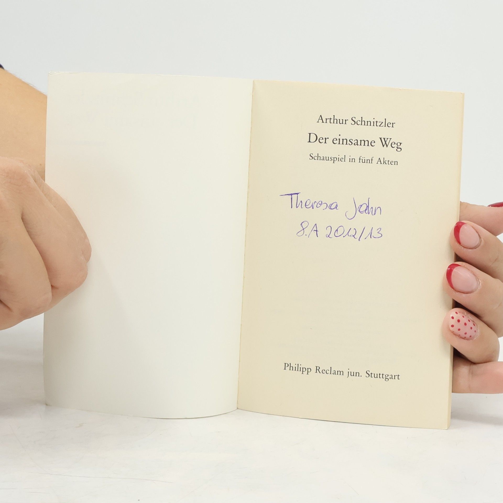 Arthur Schnitzler Der einsame Weg