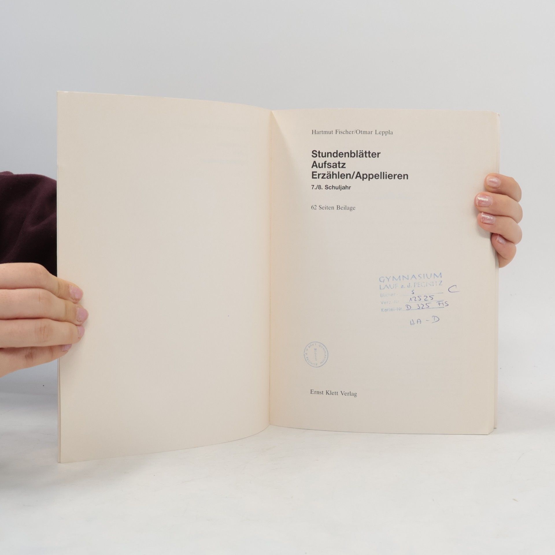 Hartmut Fischer Stundenblätter Aufsatz - Erzählen, Appellieren