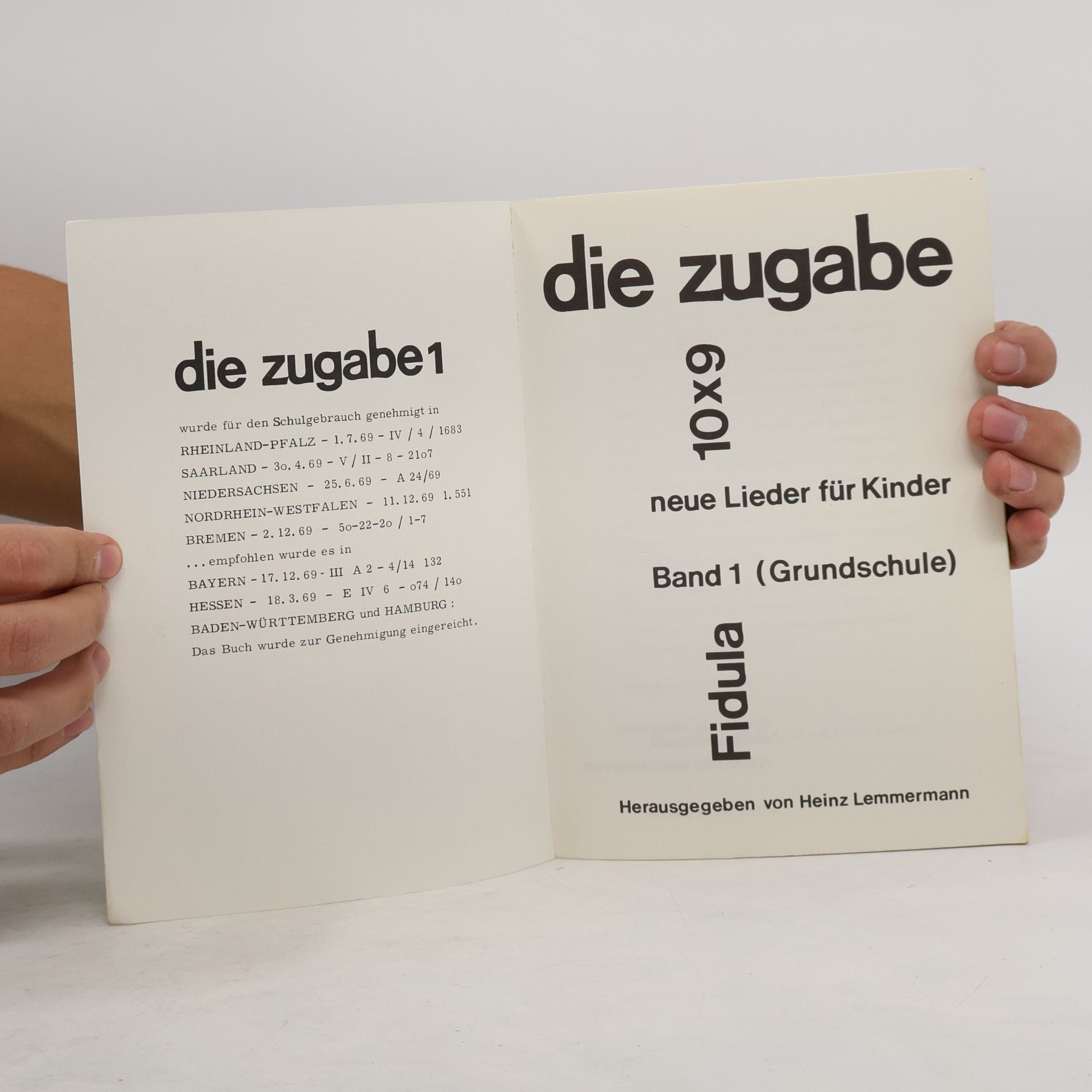 Heinz Lemmermann Die Zugabe Band 1