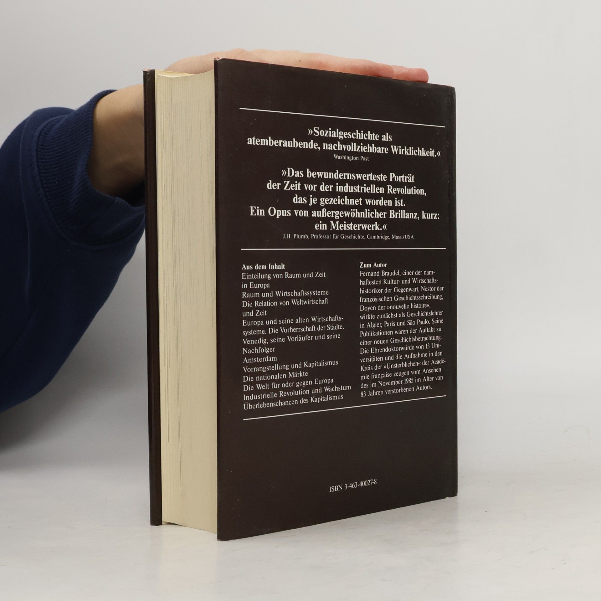 Fernard Braudel Sozialgeschichte des 15.-18. Jahrhunderts: Aufbruch zur Weltwirstchaft
