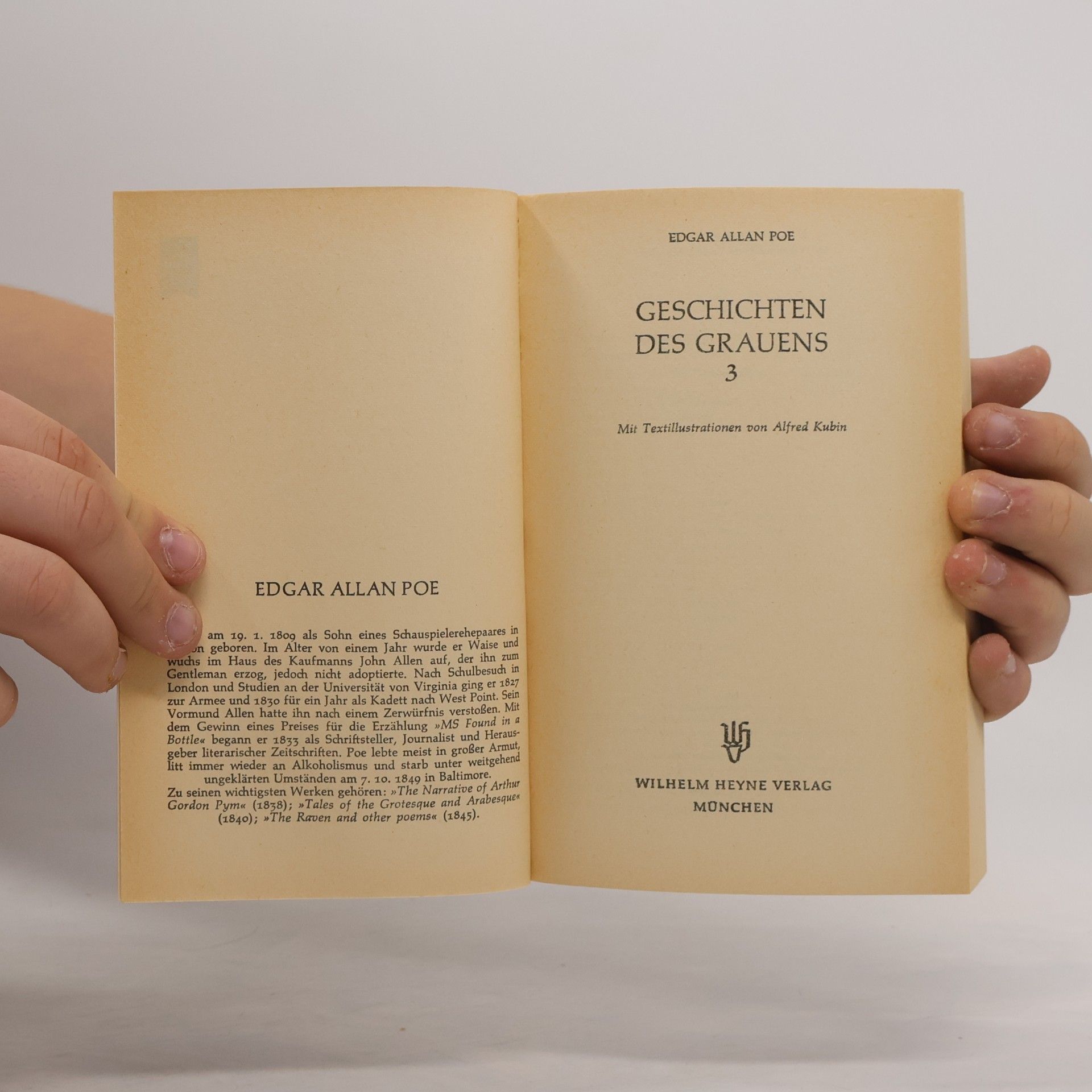 Edgar Allan Poe Geschichten des Grauens. Band 1-3