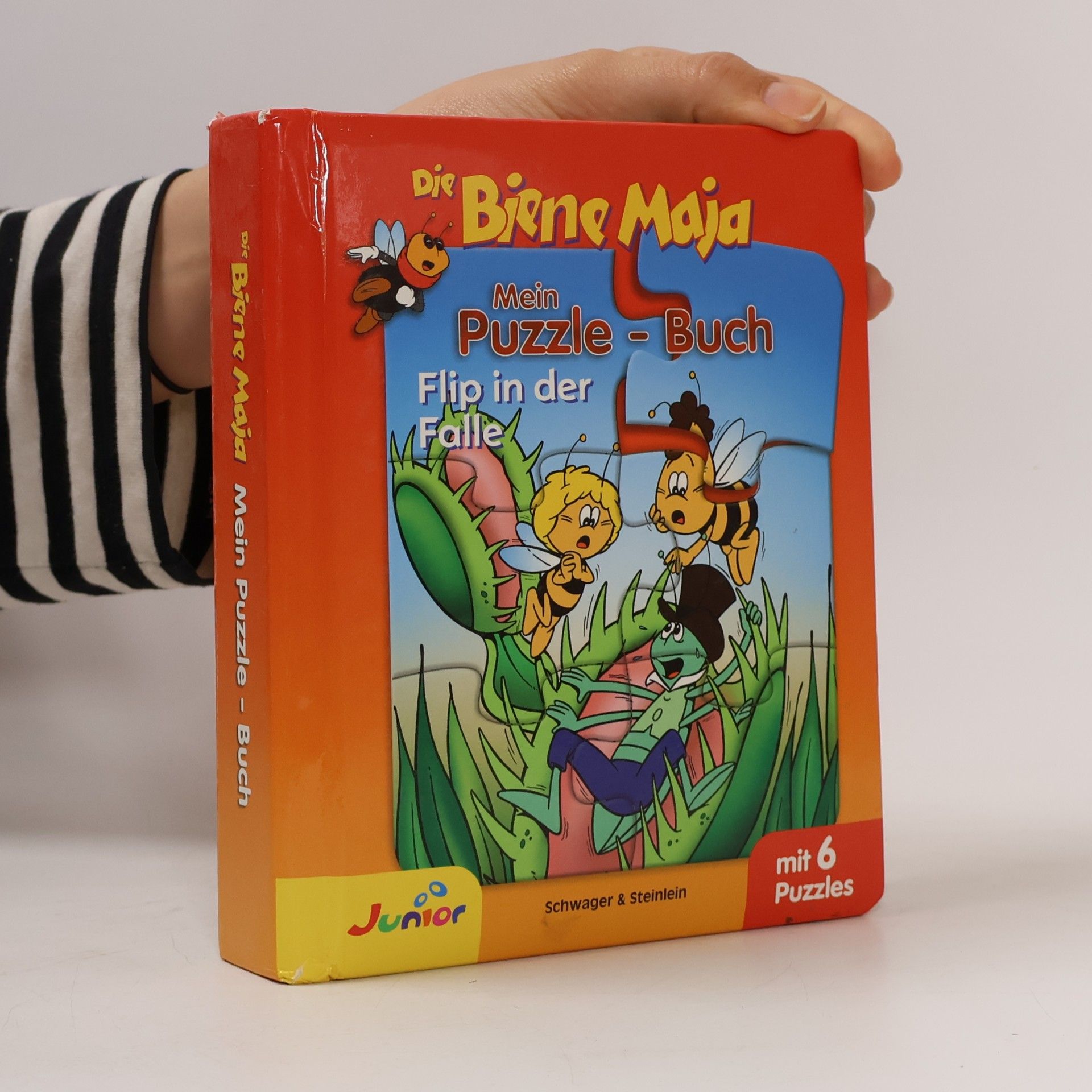 Biene Maja - Mein Puzzlebuch, Flip in der Falle. Mit 6 Puzzles