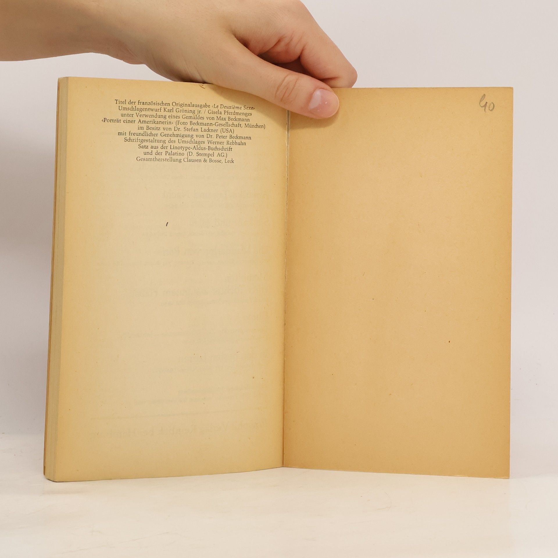 Simone de Beauvoir Das andere Geschlecht. Eine Deutung der Frau