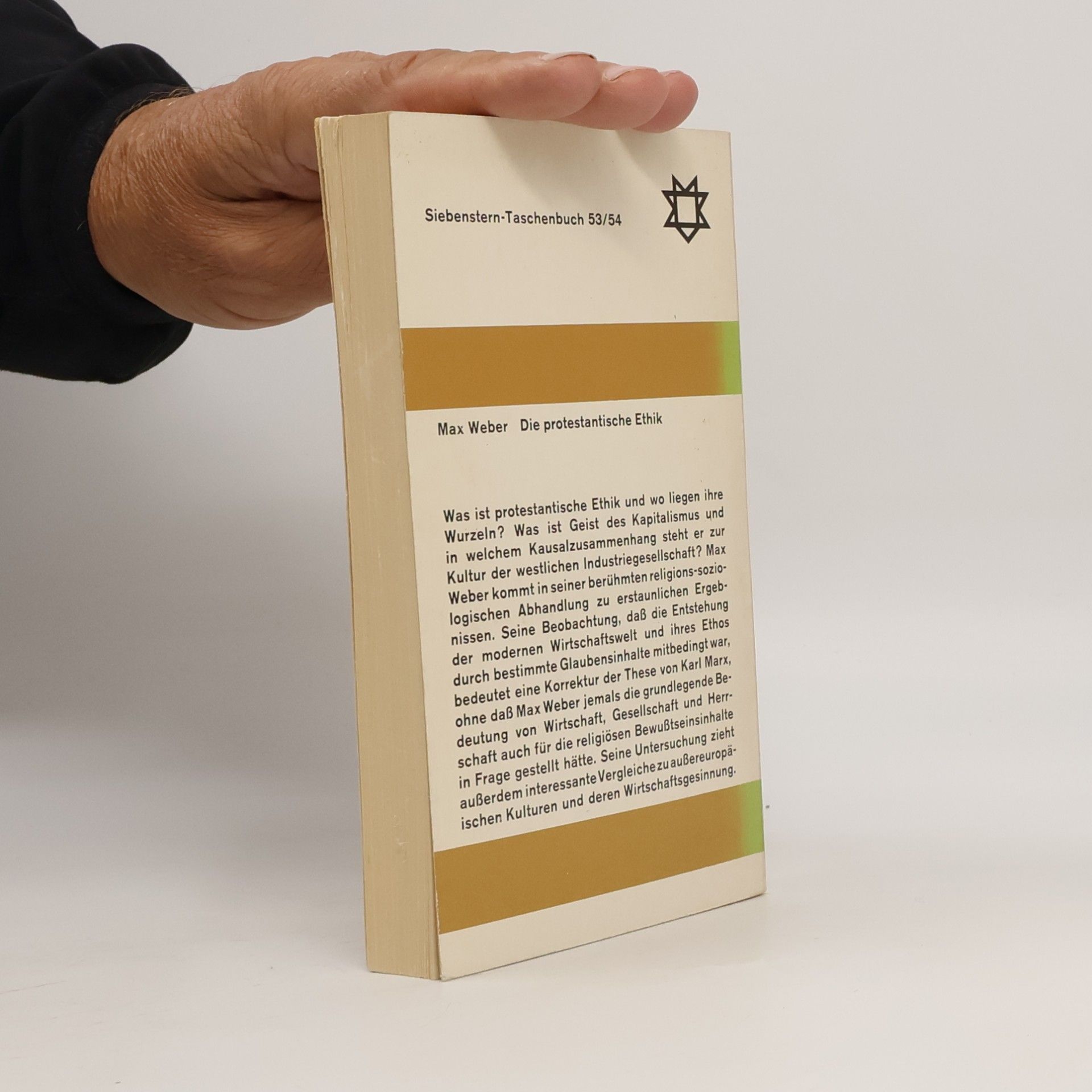 Max Weber Die Protestantische Ethik