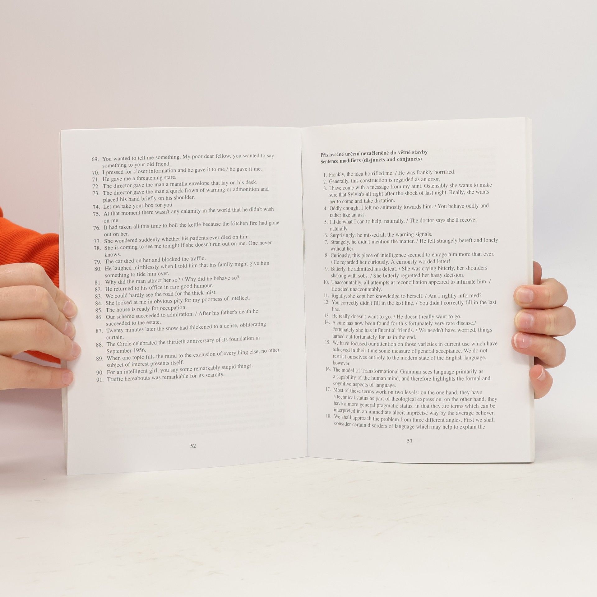 Kolektiv autorů Syntax současné angličtiny : sbírka textů a příkladů k syntaktickému rozboru