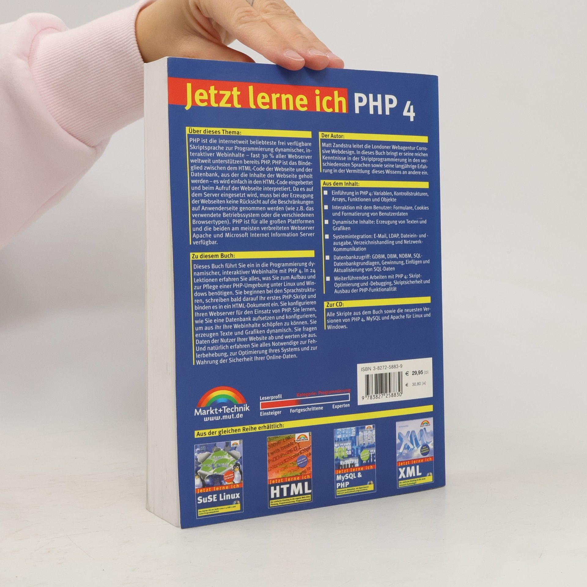 Matt Zandstra Jetzt lerne ich PHP 4: Die OpenSource-Skriptsprache zur Programmierung dynamischer Webseiten; kein Vorwissen erforderlich!