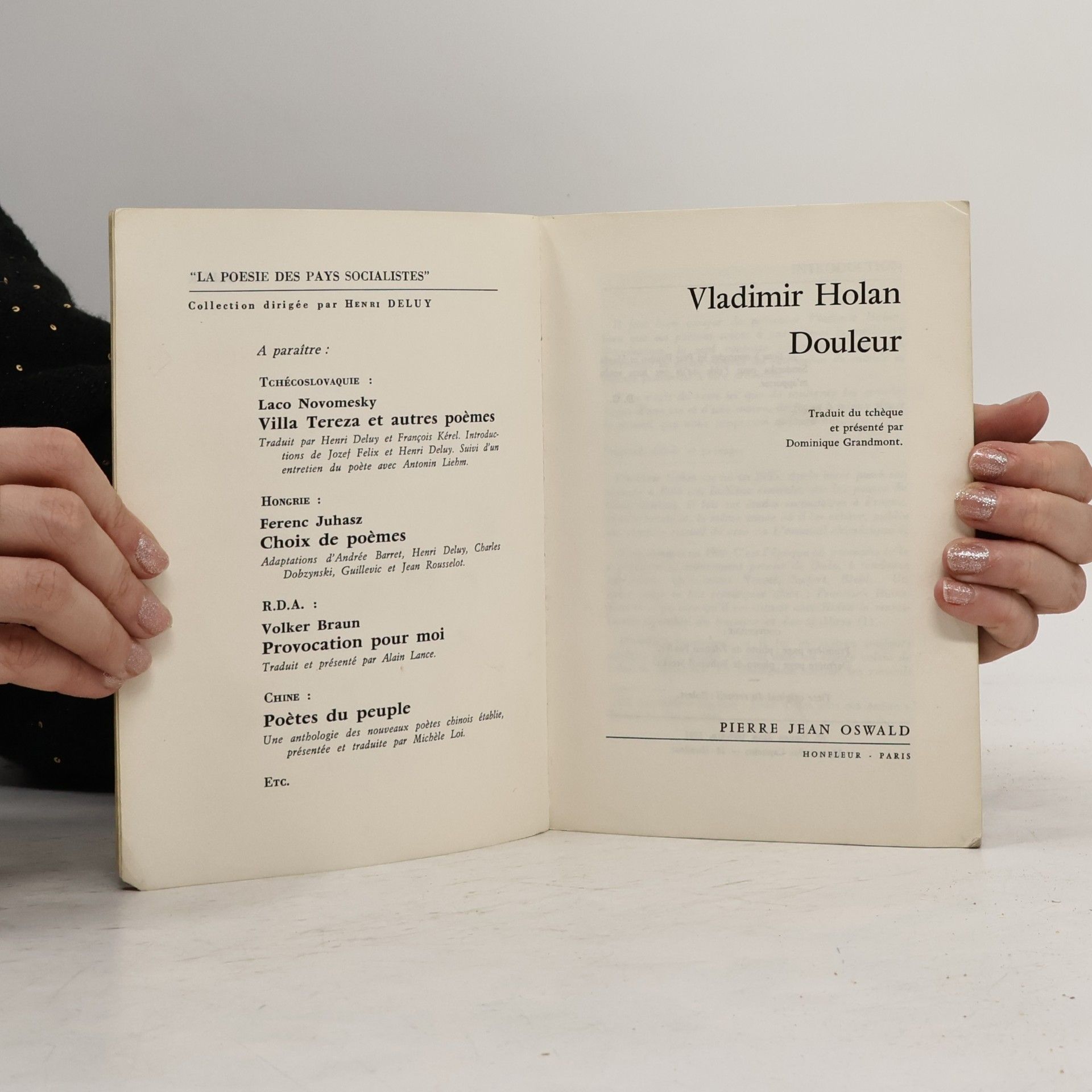 Vladimír Holan Douleur