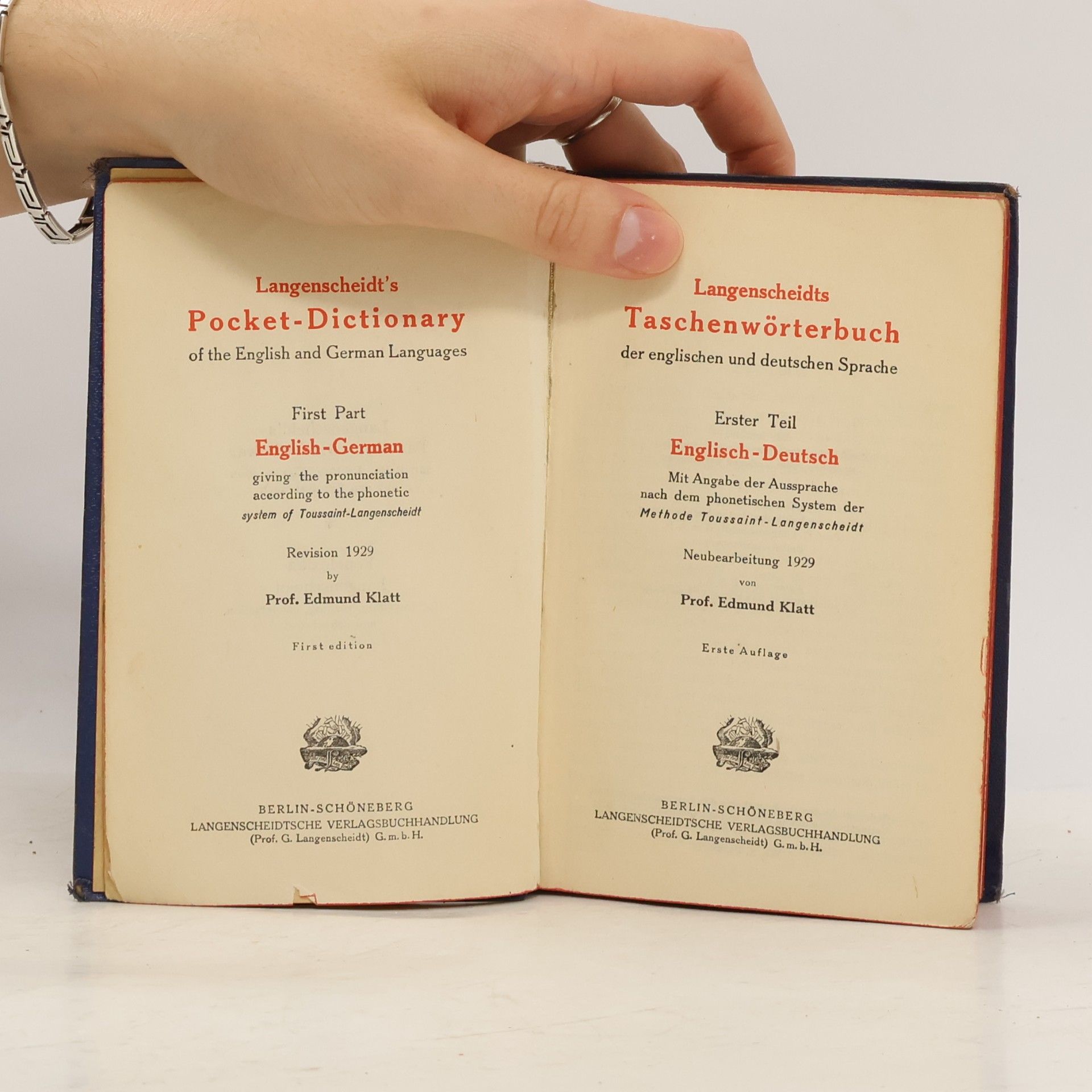 Edmunt Klatt Langenscheidts Taschenwörterbücher