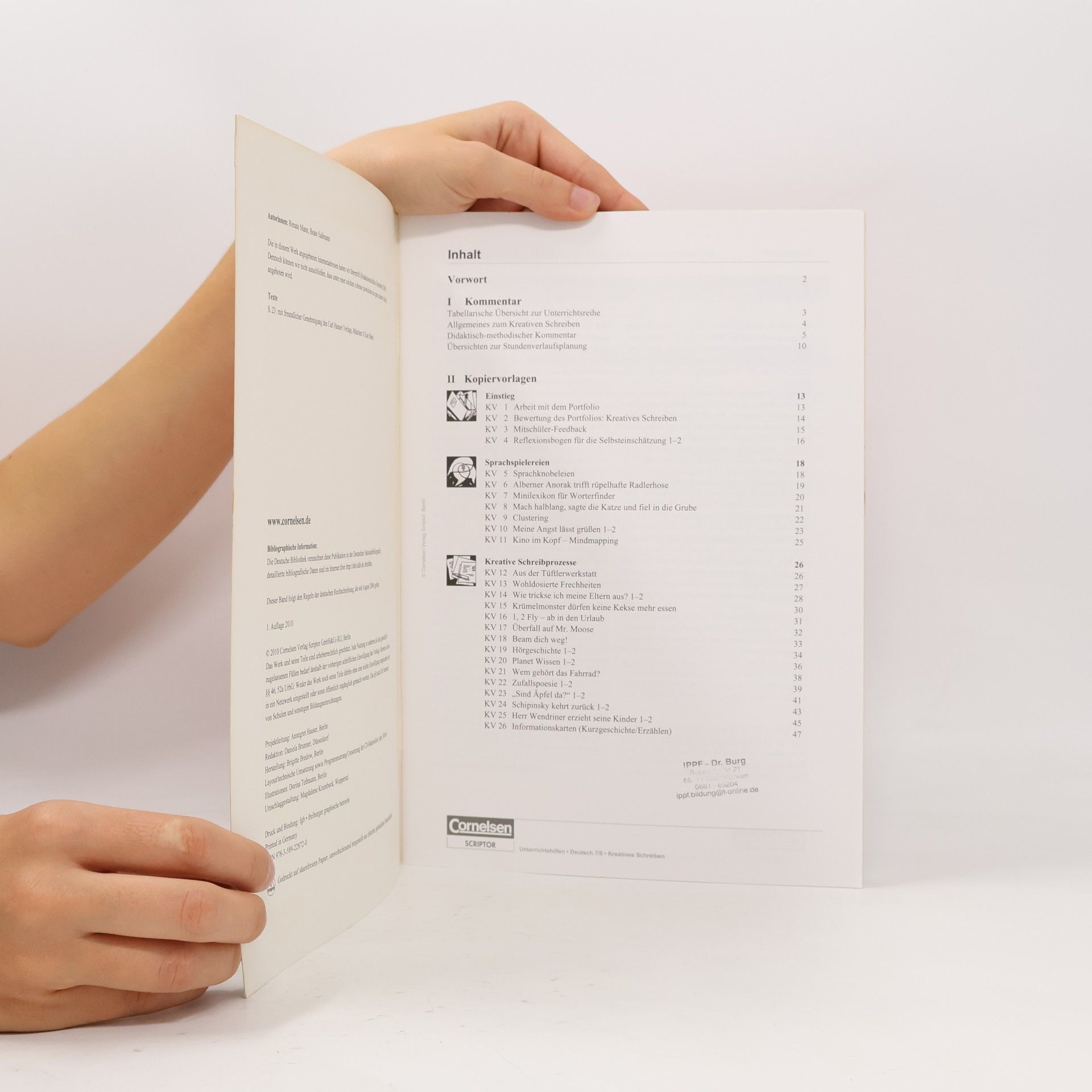Renate Mann Unterrichtshilfen Deutsch. Kreatives Schreiben: Alle Kopiervorlagen auch editierbar auf CD-ROM