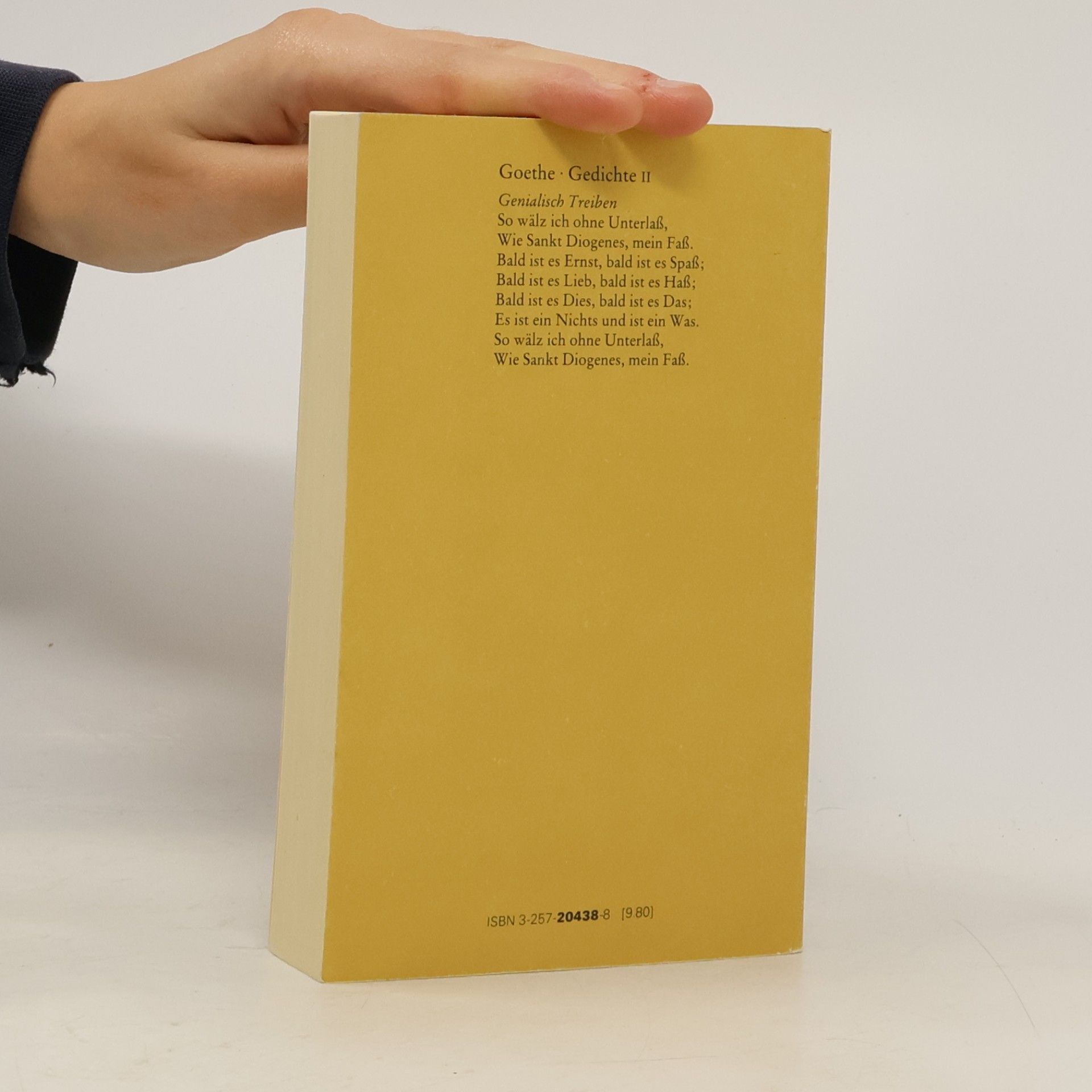 Johann Wolfgang von Goethe Gedichte. Tl.2. Gedankenlyrik; Westöstlicher Diwan