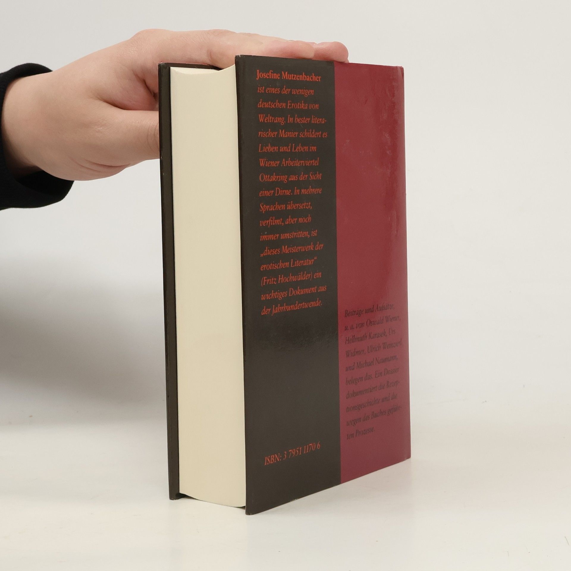 Josephine Mutzenbacher Josefine Mutzenbacher oder Die Geschichte einer Wienerischen Dirne: Mit Essays z. Werk v. Hellmuth Karasek, Urs Widmer u. Ulrich Weinzierl. Hrsg. u. m. e. Dossier v. Michael Farin