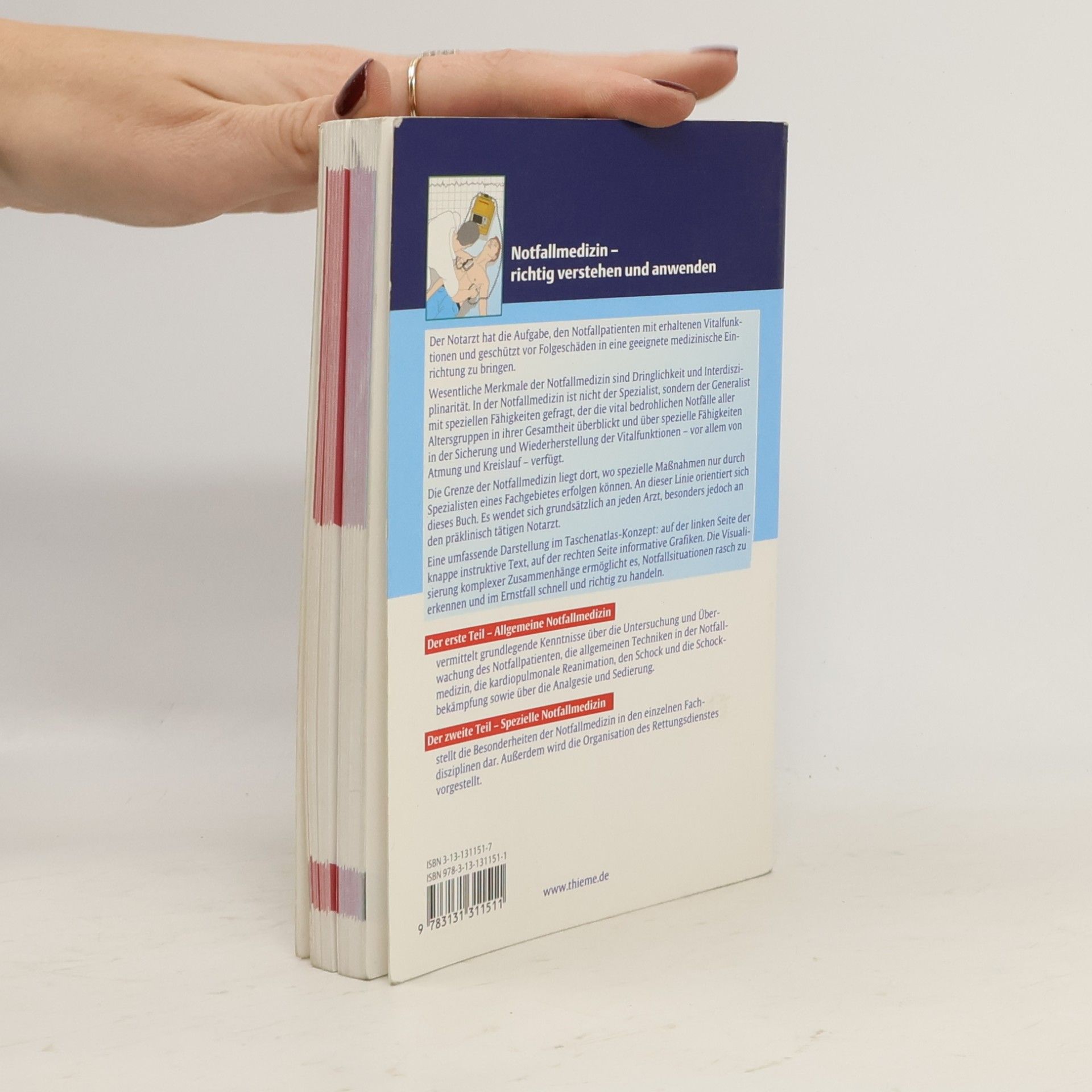 Hans Anton Adams Taschenatlas Notfallmedizin