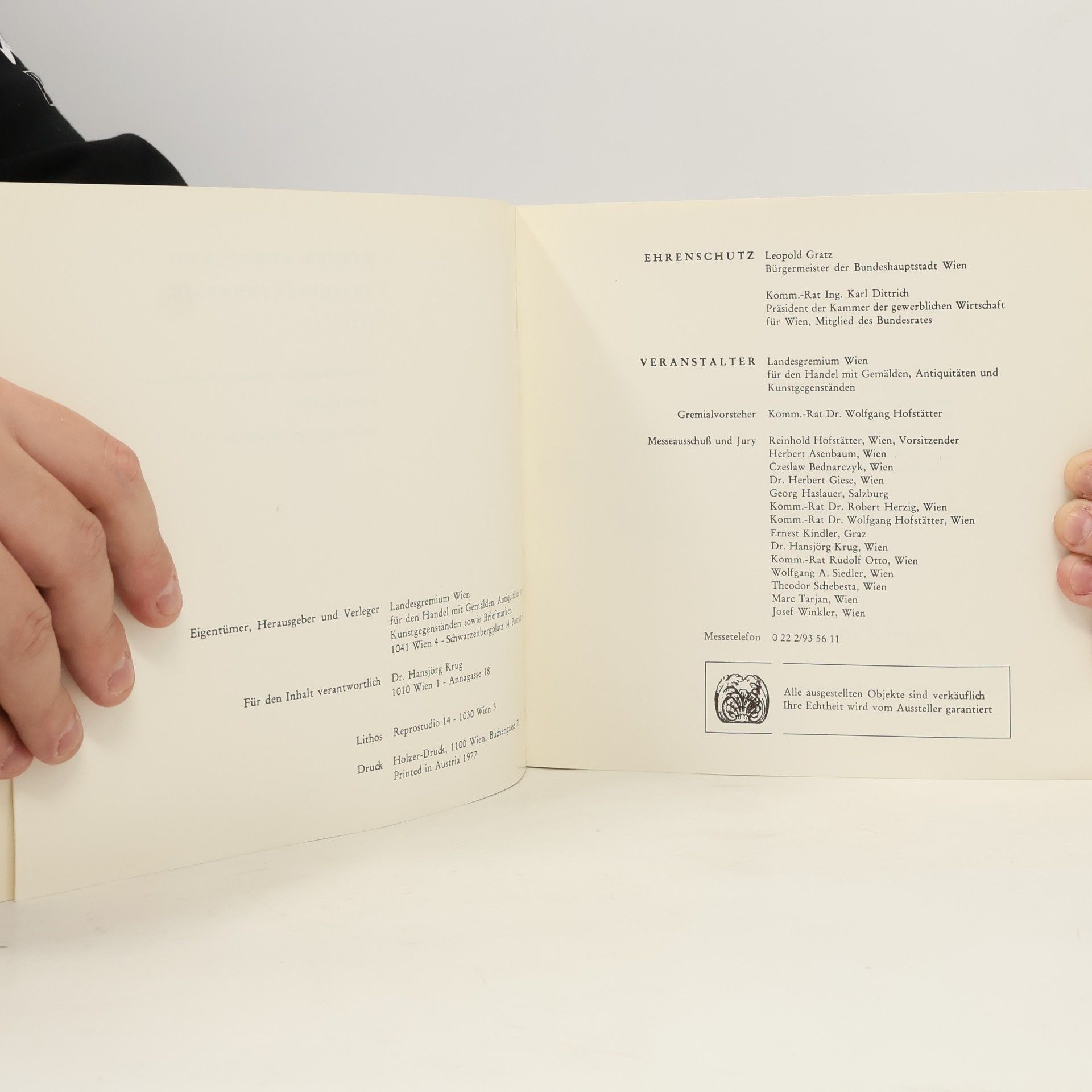 Autorenkollektiv Wiener Kunst & Antiquitätenmesse 1977
