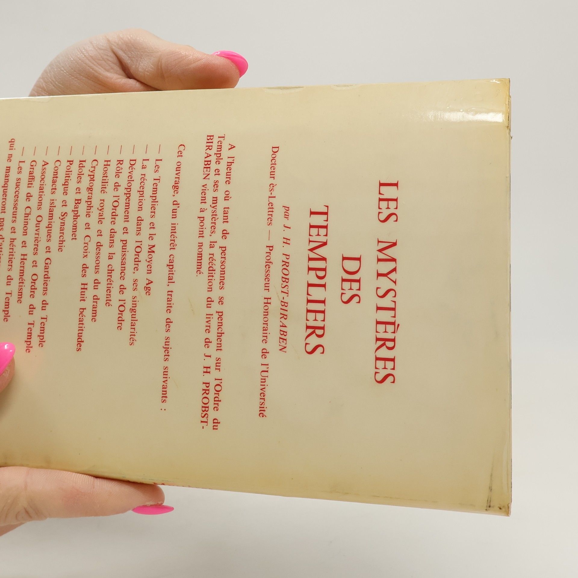 J. H. Probst Biraben Les Mystères des Templiers