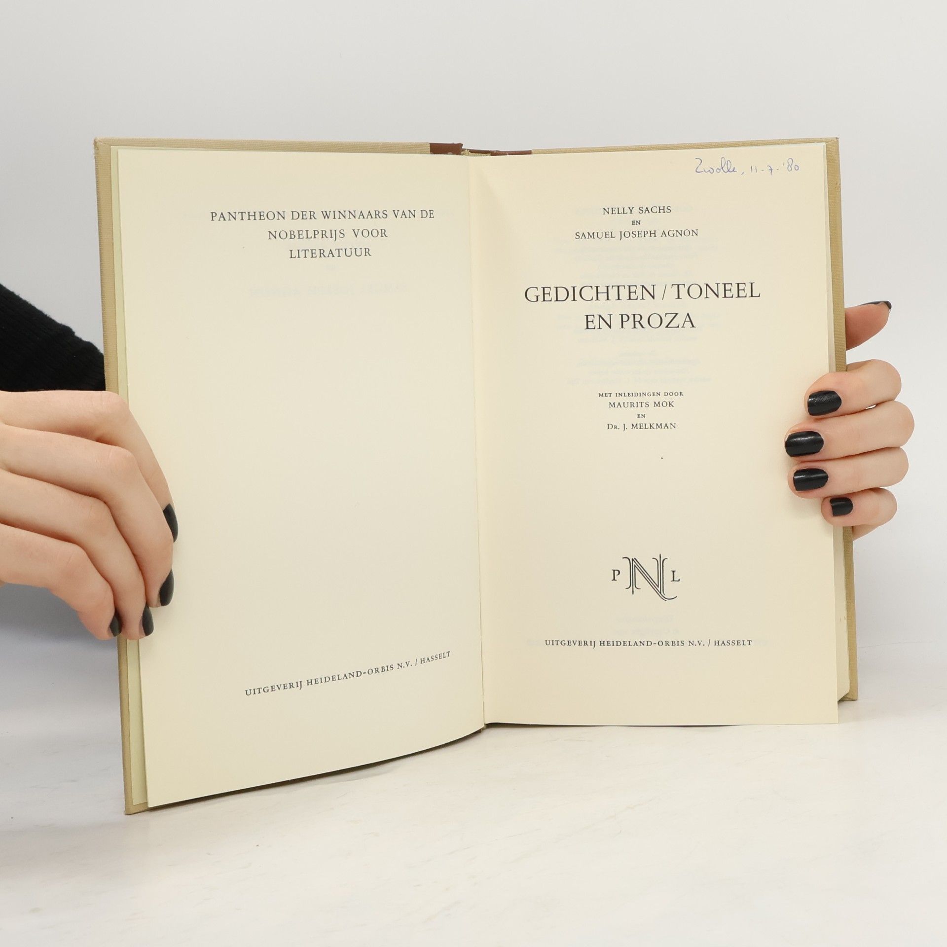 Nelly Sachs Nelly Sachs + S. J. Agnon
