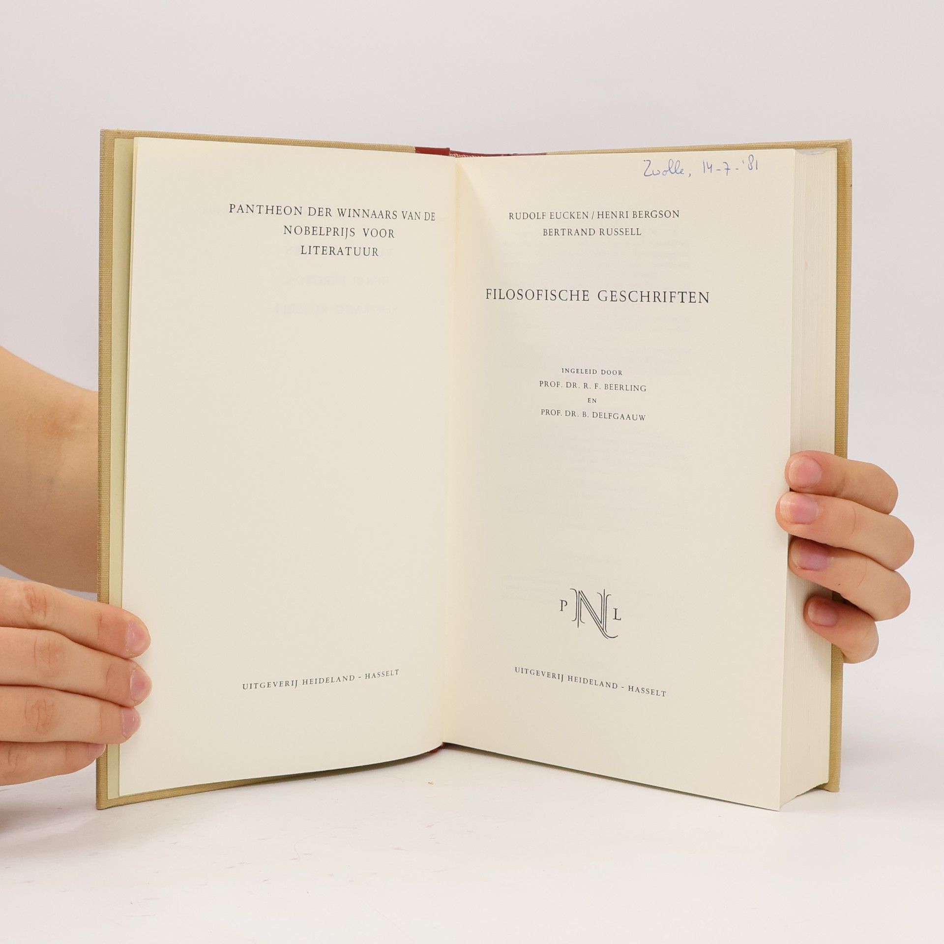 Rudolf Eucken PANTHEON DER NOBELPRIJSWINNAARS LITERATUUR