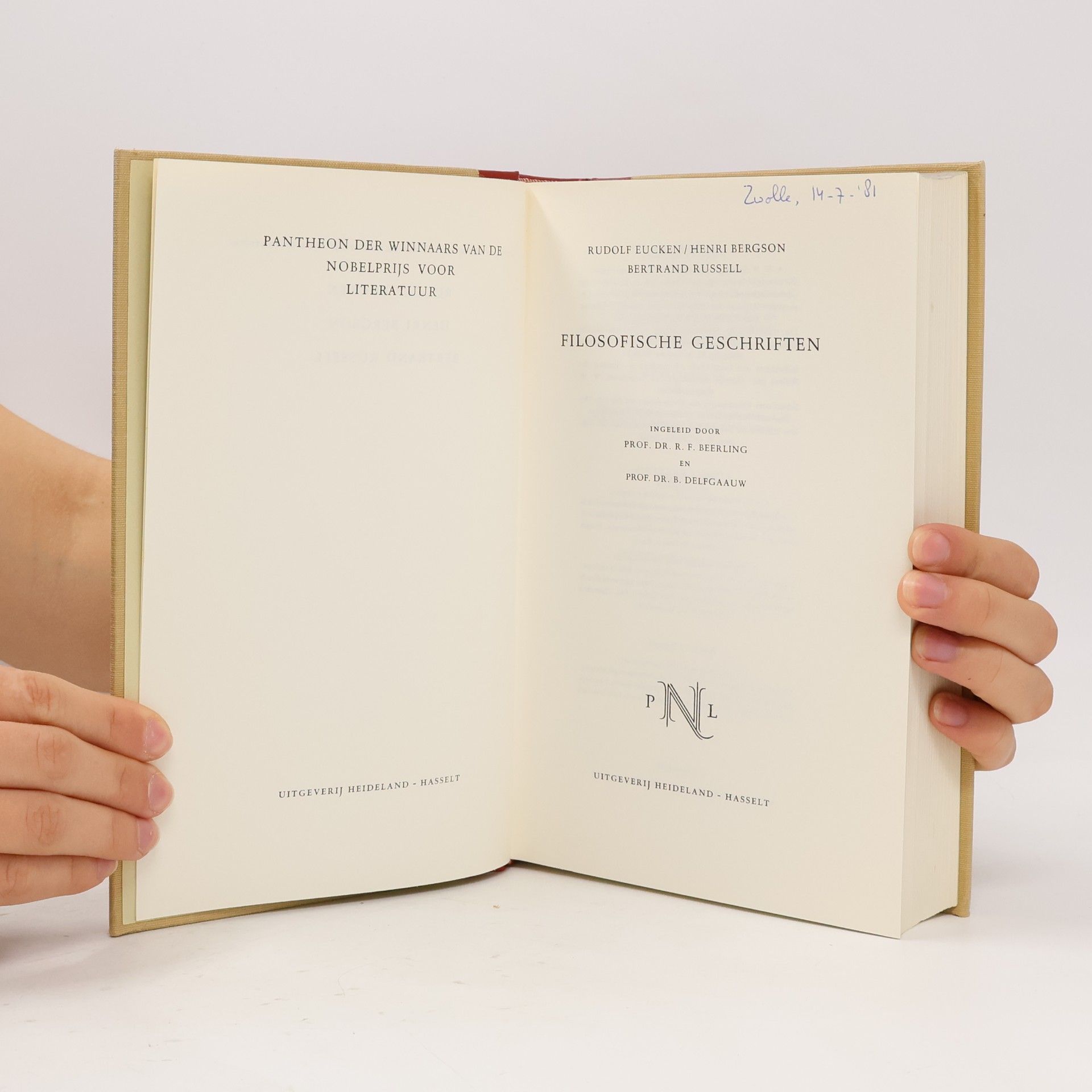 Rudolf Eucken PANTHEON DER NOBELPRIJSWINNAARS LITERATUUR
