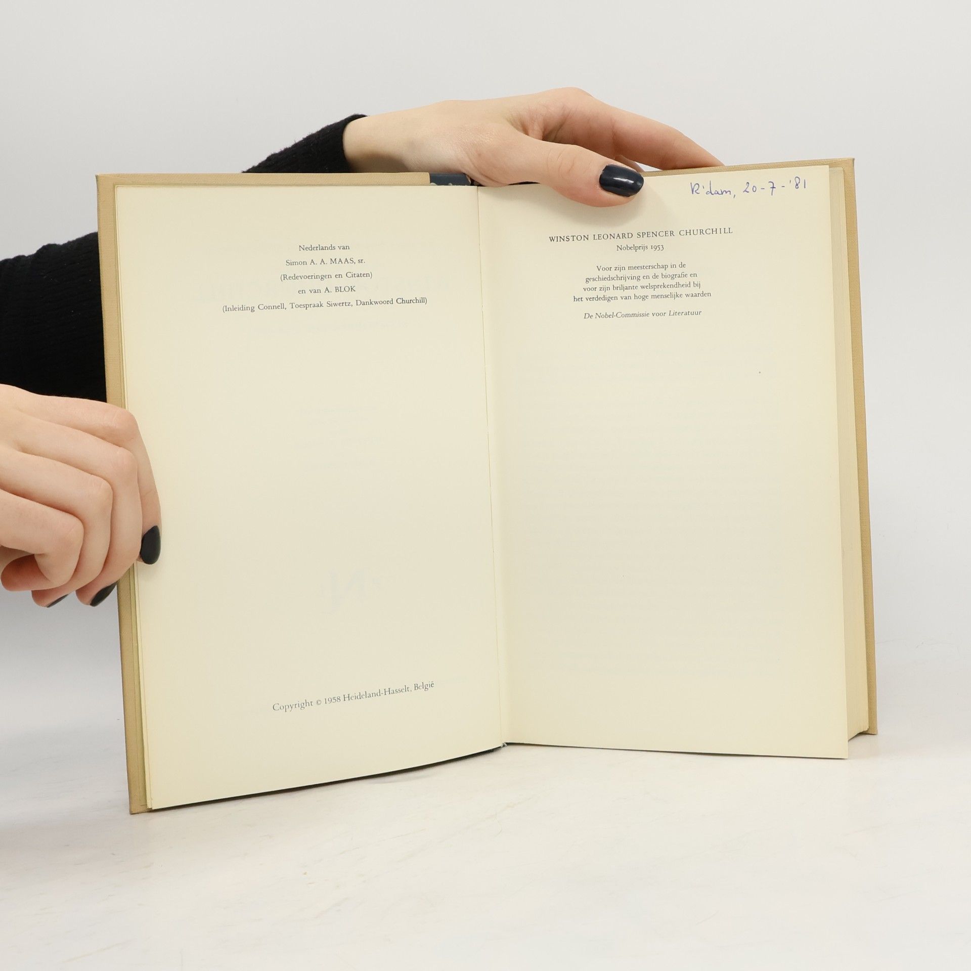 Winston Churchill Pantheon der Nobelprijswinnaars Literatuur