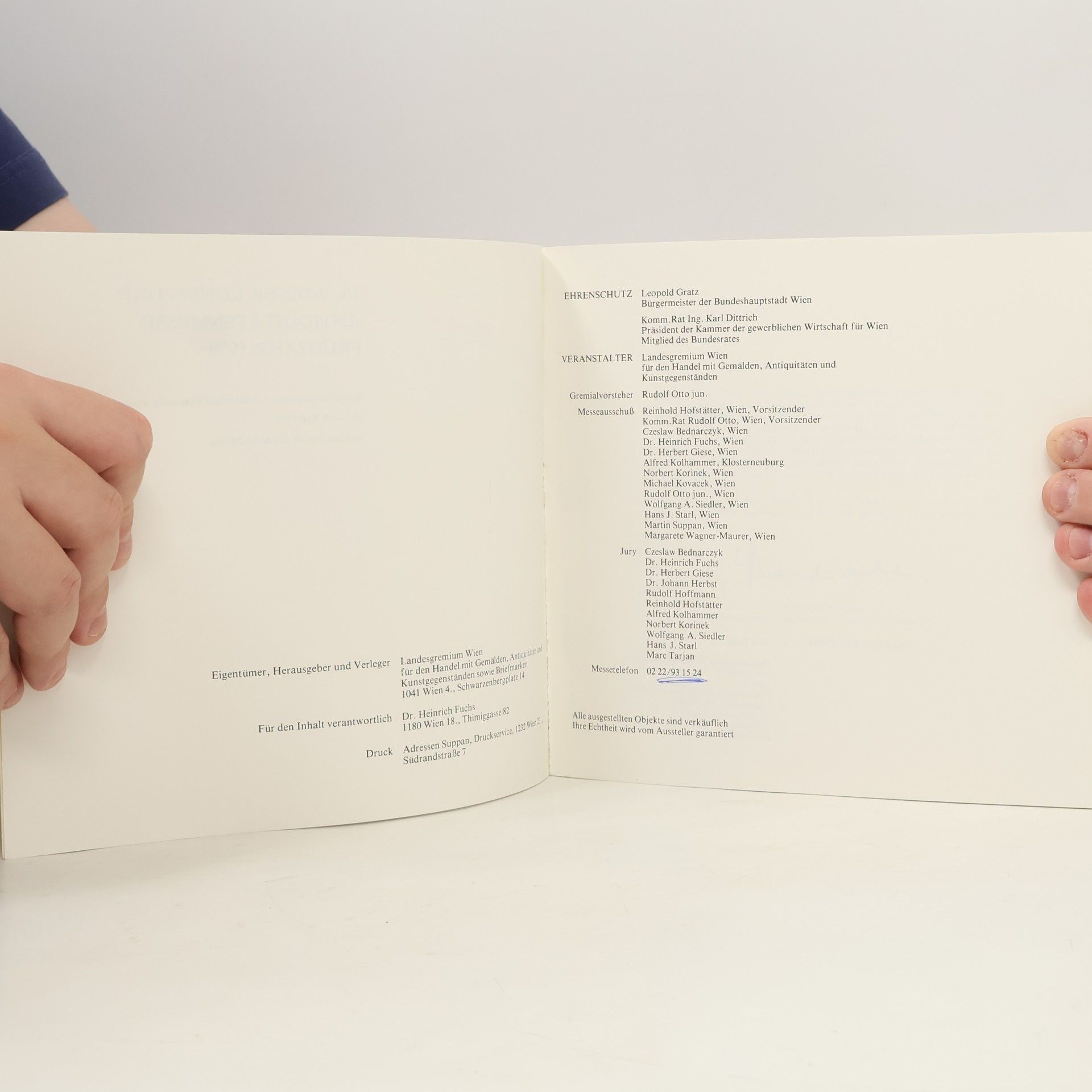 kolektiv 10. Wiener Kunst und Antiquitätenmesse Frühjahr 1979