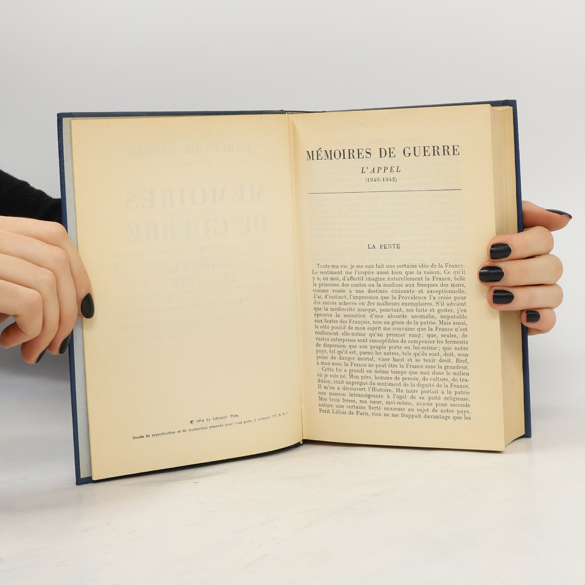 Charles de Gaulle Mémoires De Guerre L'appel 1940-1942