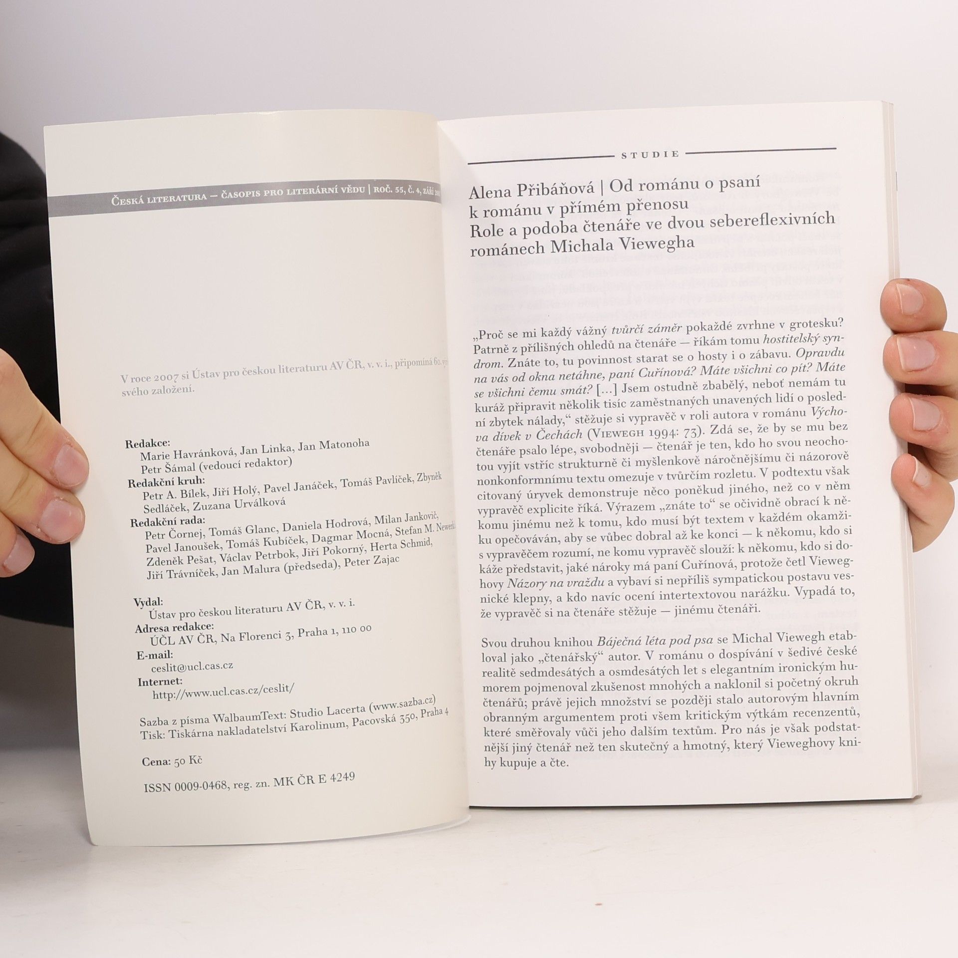 Alena Přibáňová česká literatura 4/2007
