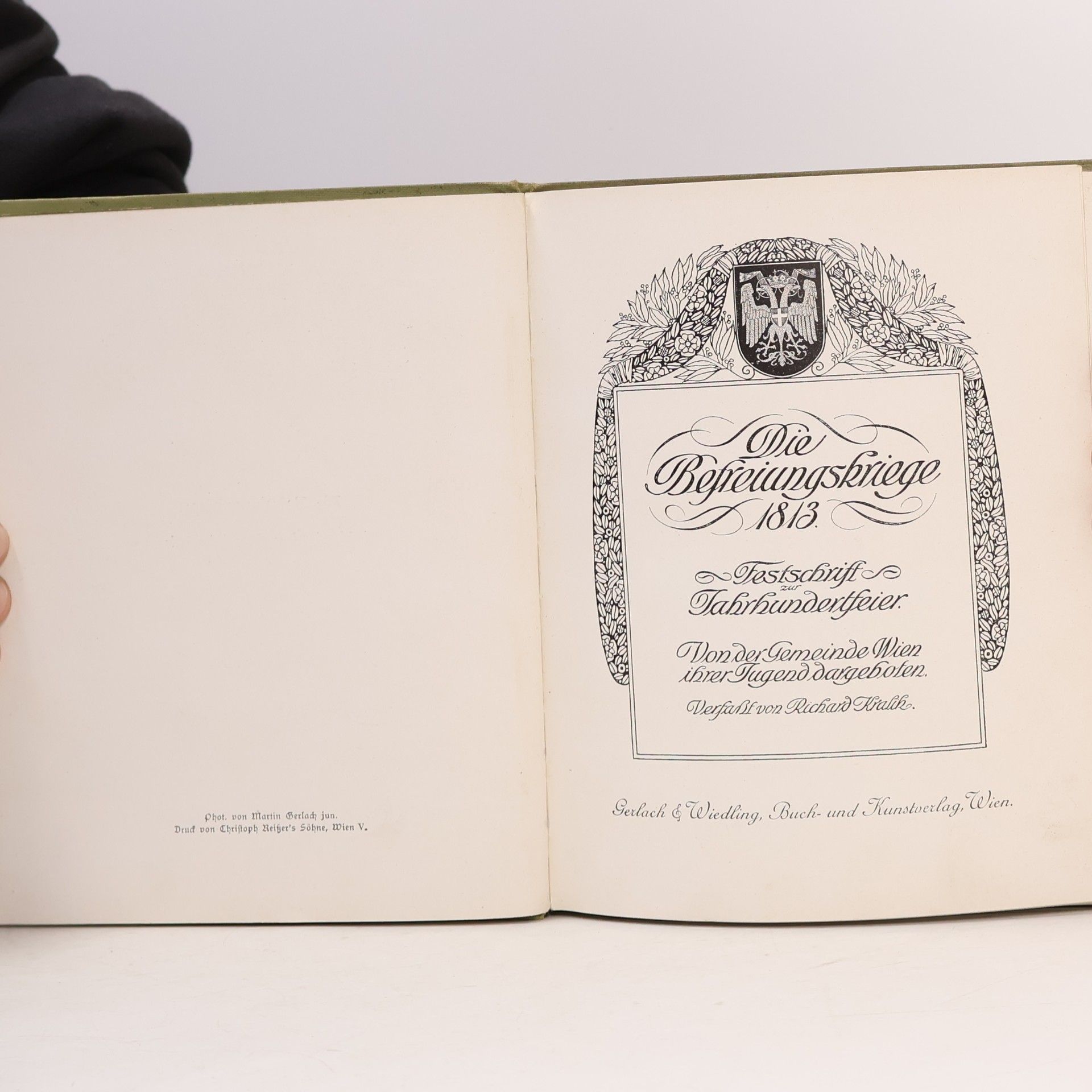 Richard Kralik Festgabe der Gemeinde Wien zur Erinnerung an die Befreiungskriege 1813