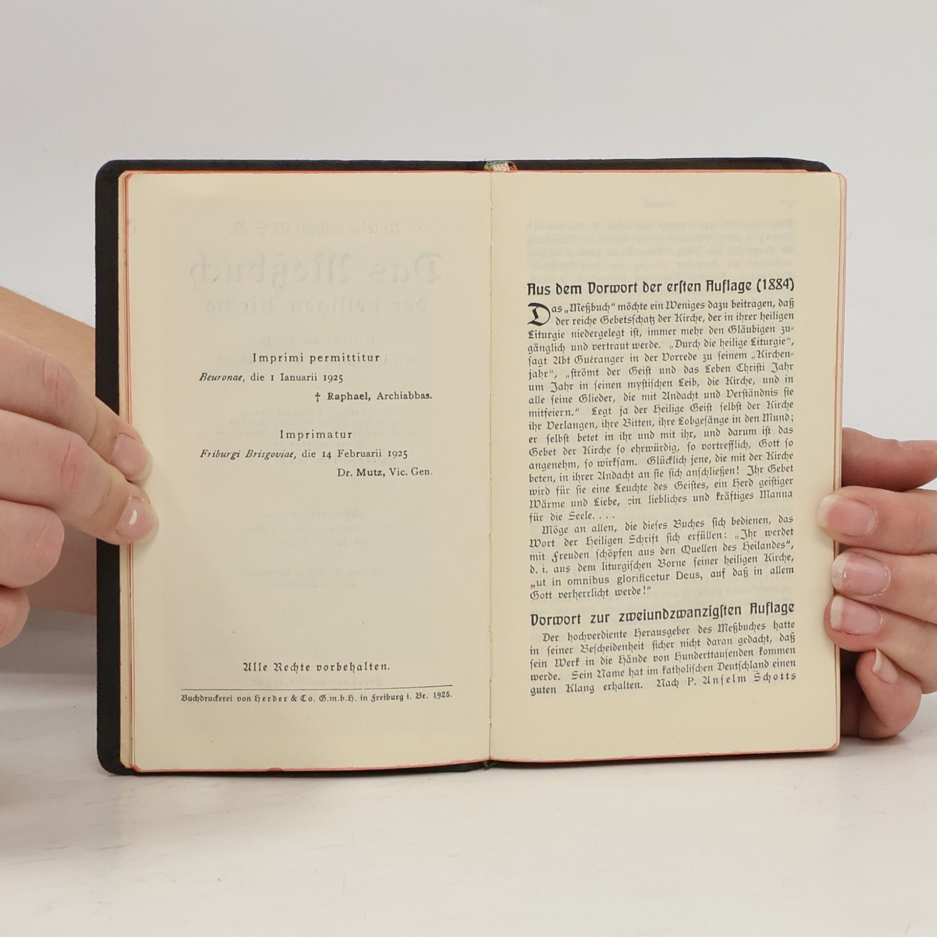 Anselm Schott Das Meßbuch der hl. Kirche