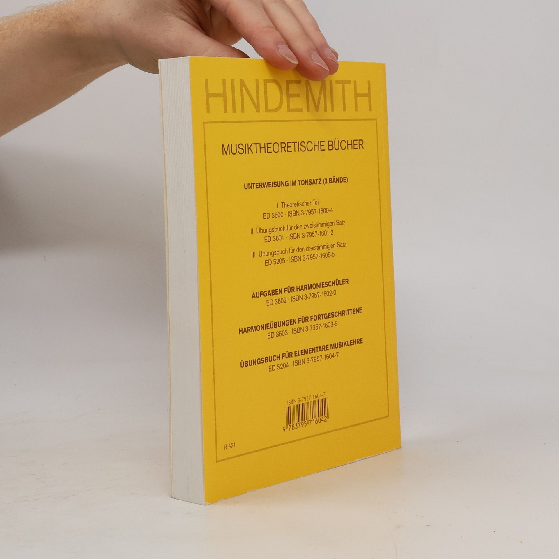 Paul Hindemith Übungsbuch für elementare Musiktheorie