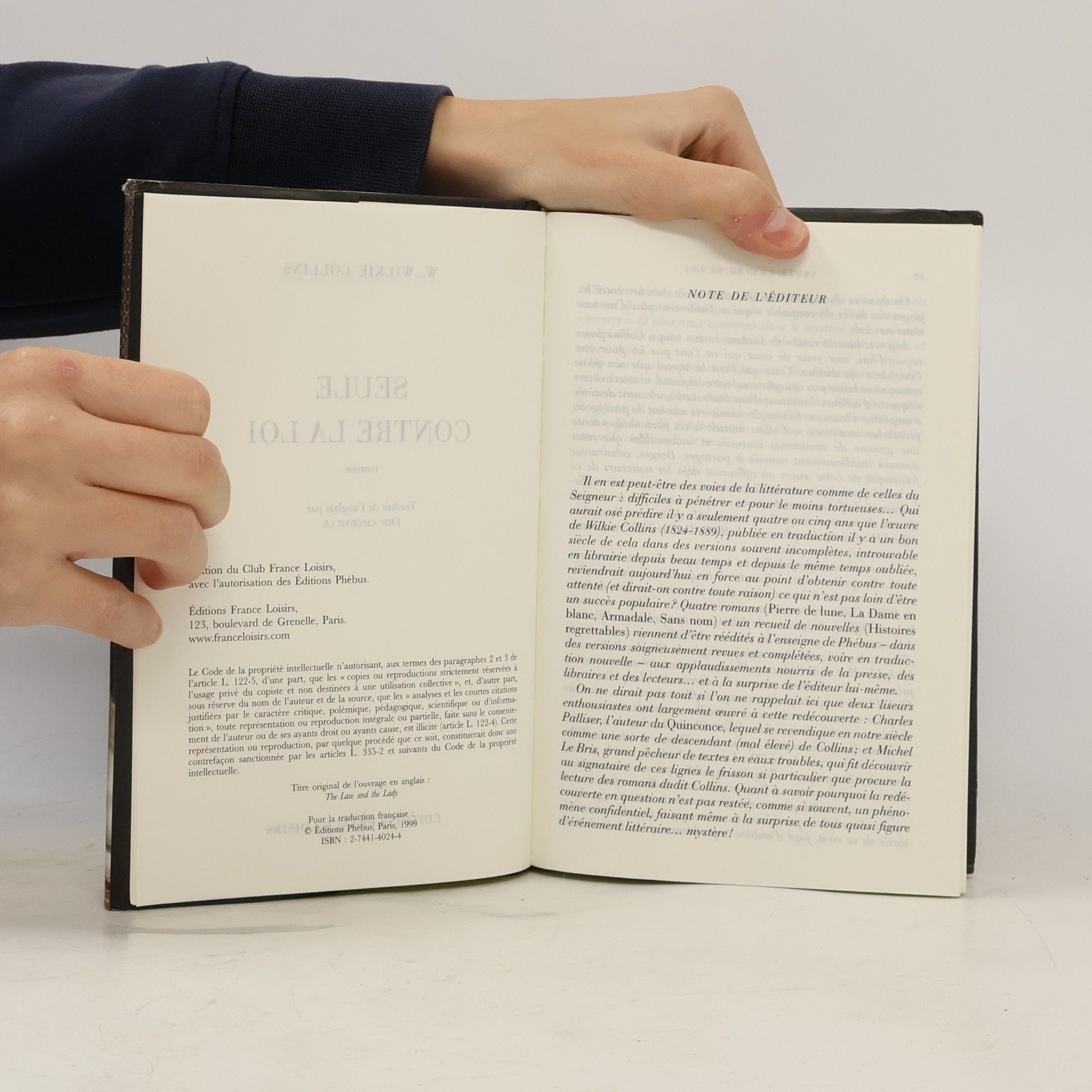 Wilkie Collins Seule contre la loi