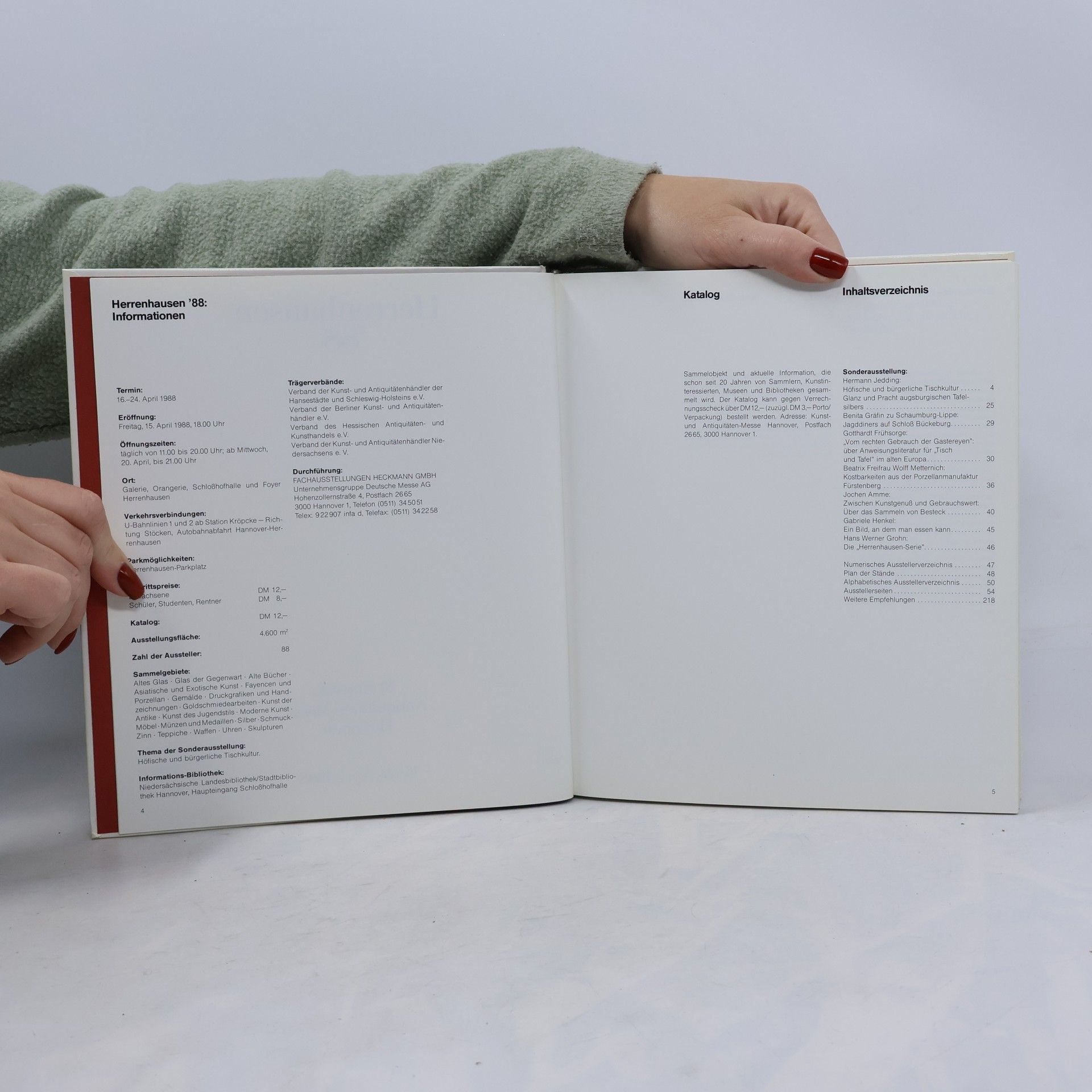 Kolektiv autorů Herrenhausen'88. 20. Kunst & Antiquitäten Messe Hannover