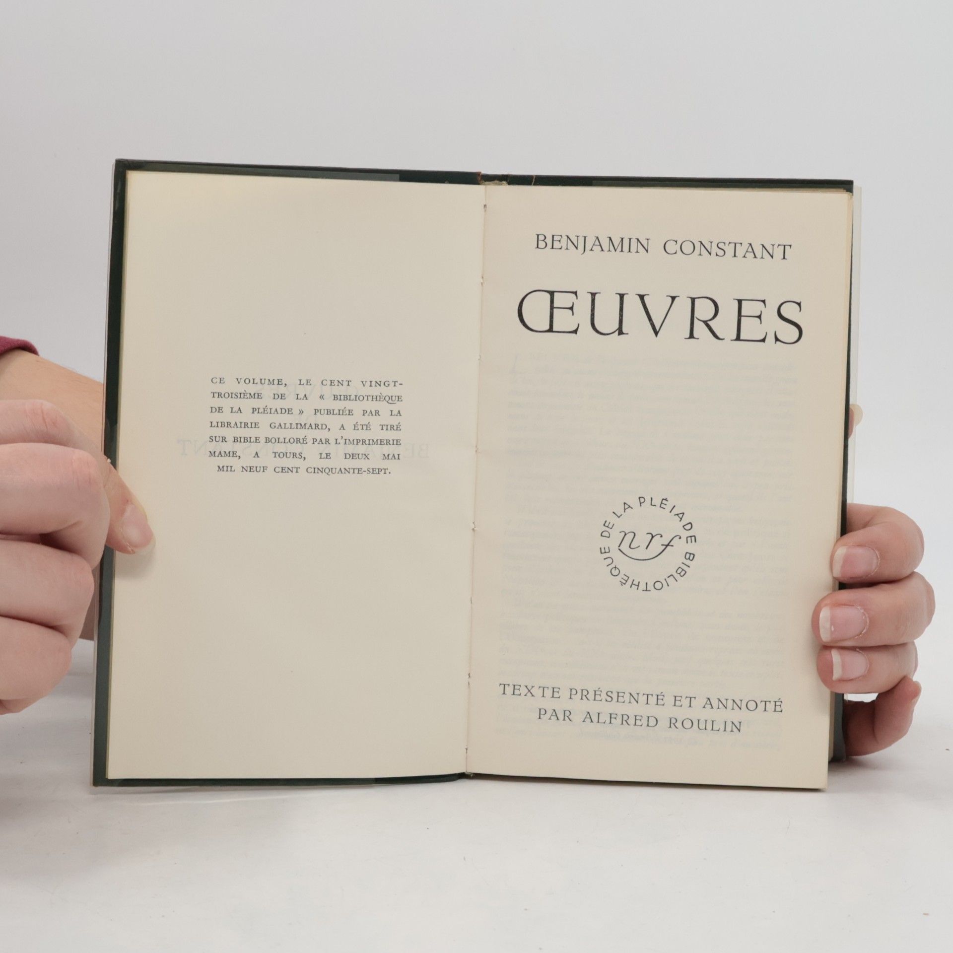 Benjamin Constant OEuvres